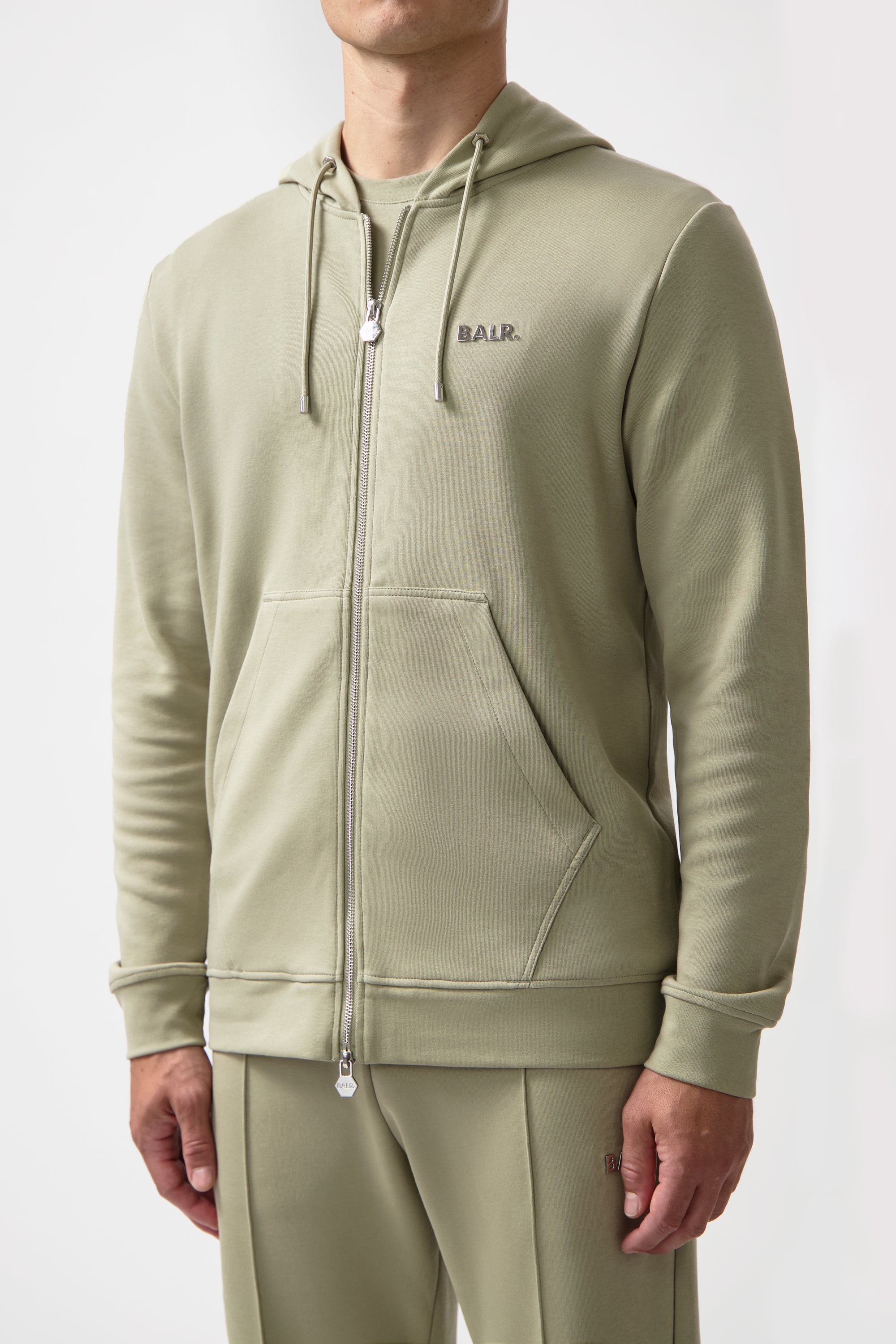 Q-Series Regular Fit Zip Through Hoodie Seneca Gray