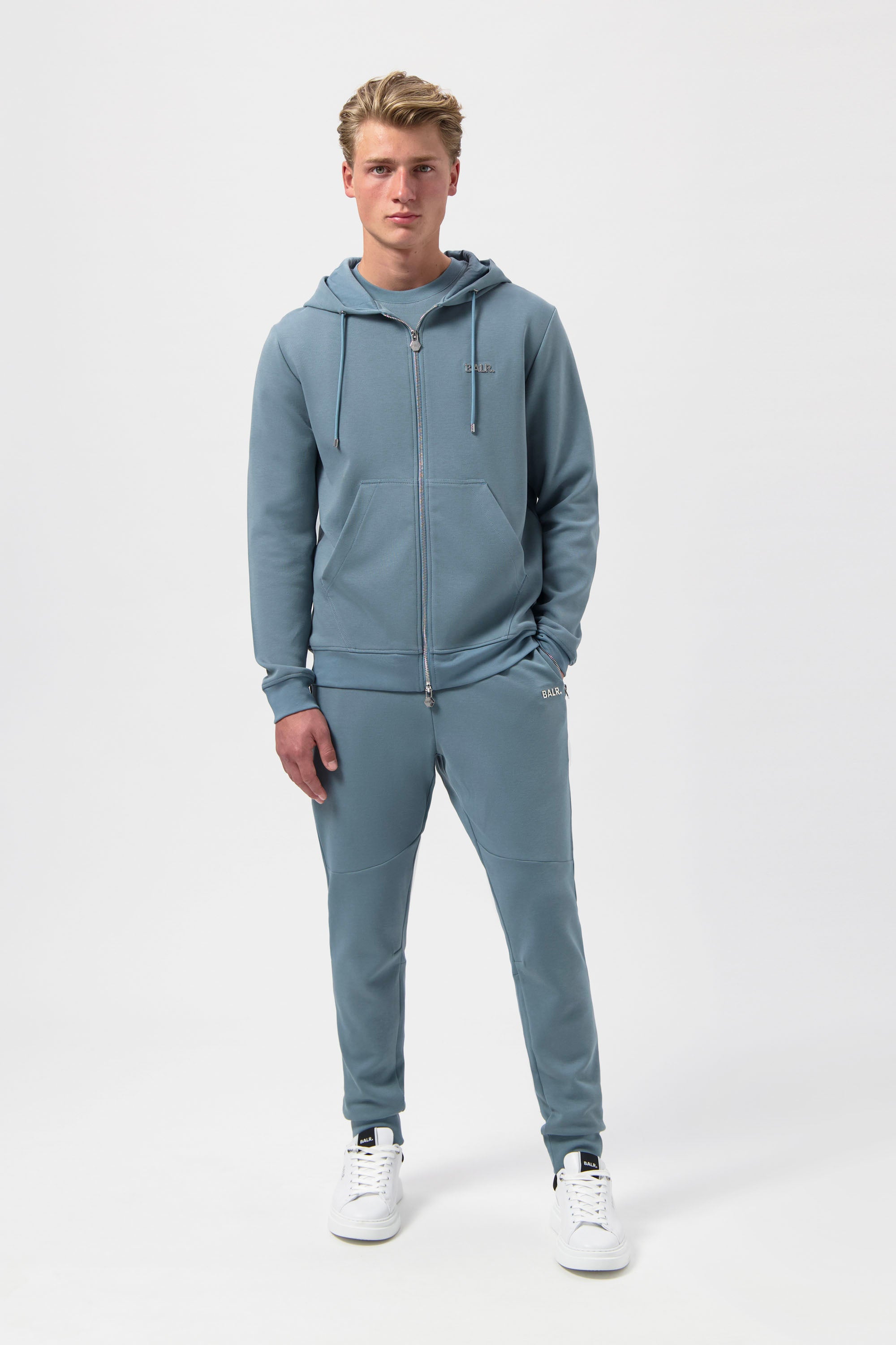 Q-Series Regular Fit Zip Through Hoodie Goblin Blue