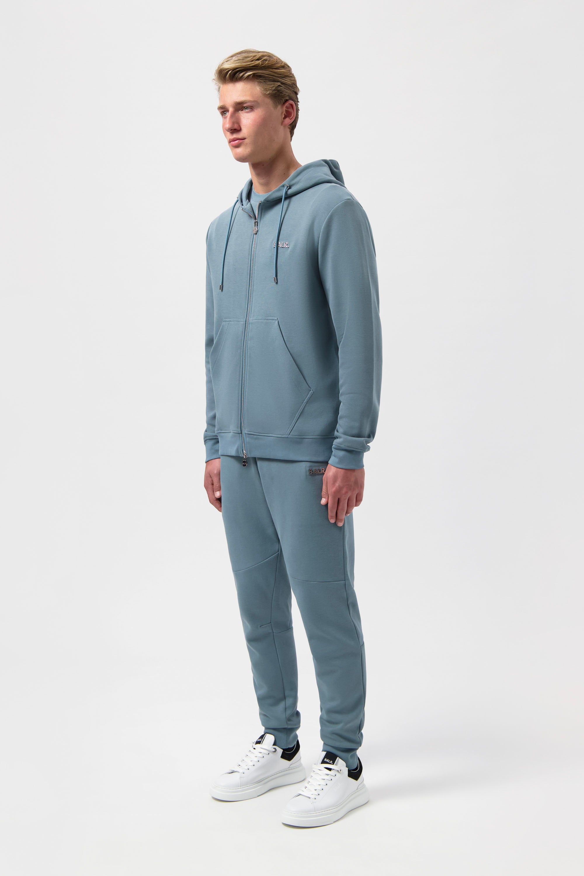 Q-Series Regular Fit Zip Through Hoodie Goblin Blue