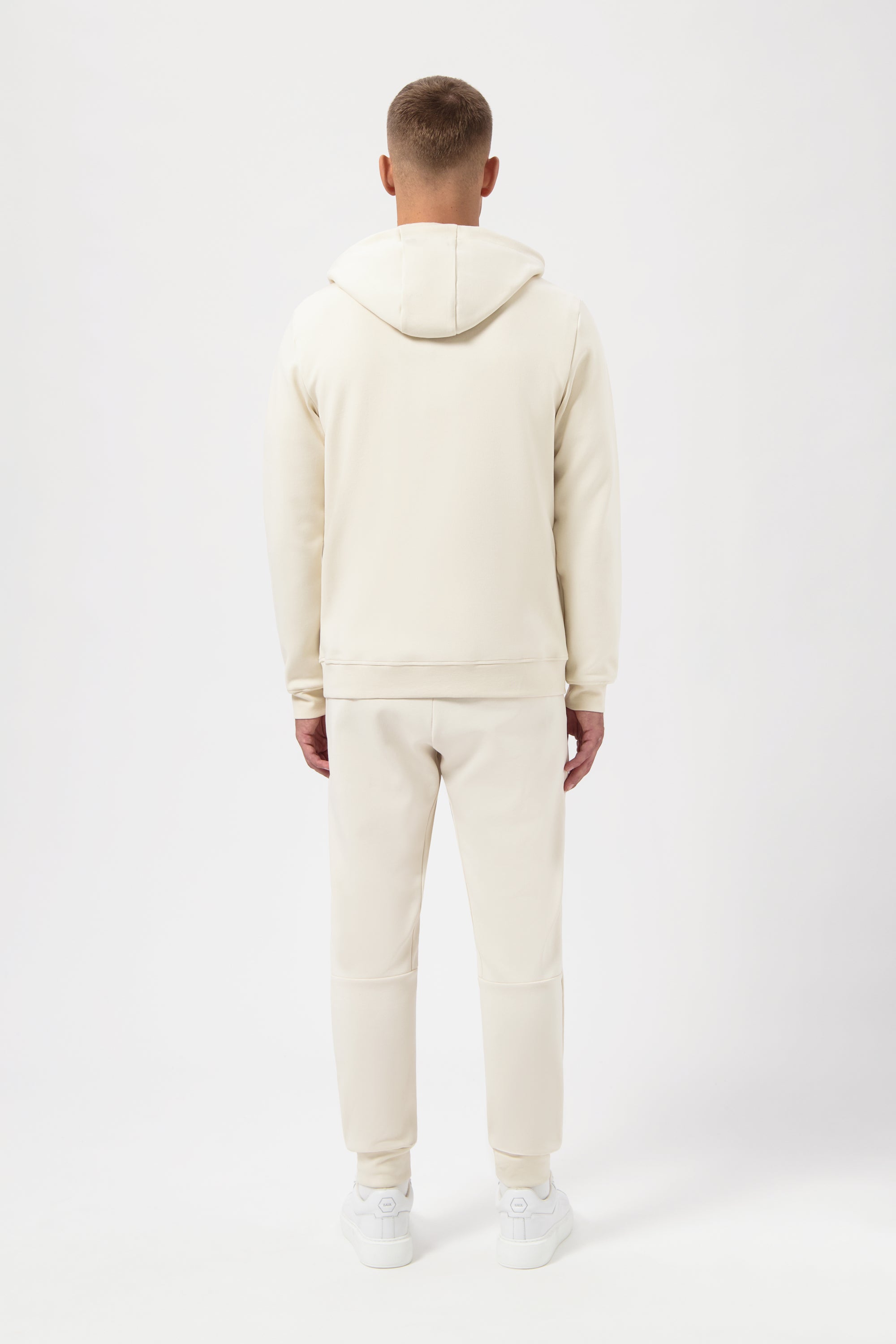 Q-Series Regular Fit Zip Through Hoodie White Swan