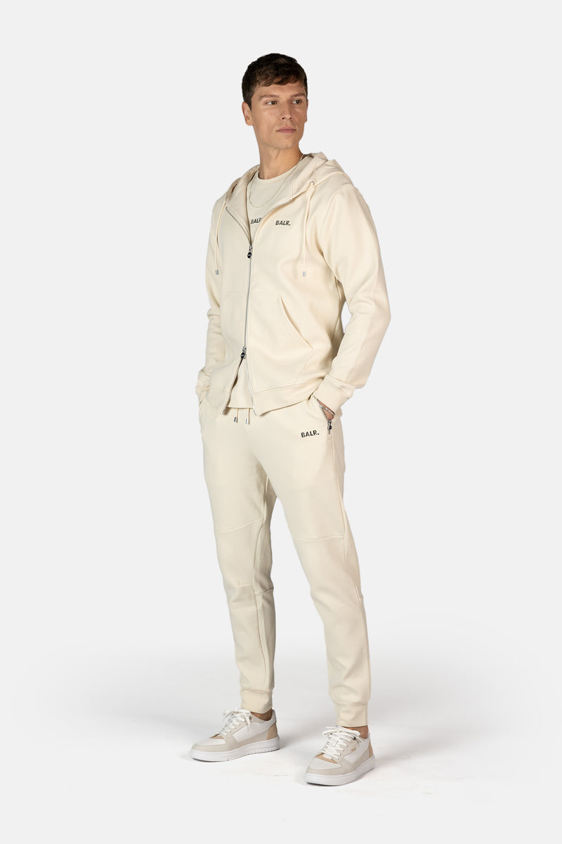 Q-Series Regular Fit Zip Through Hoodie White Swan