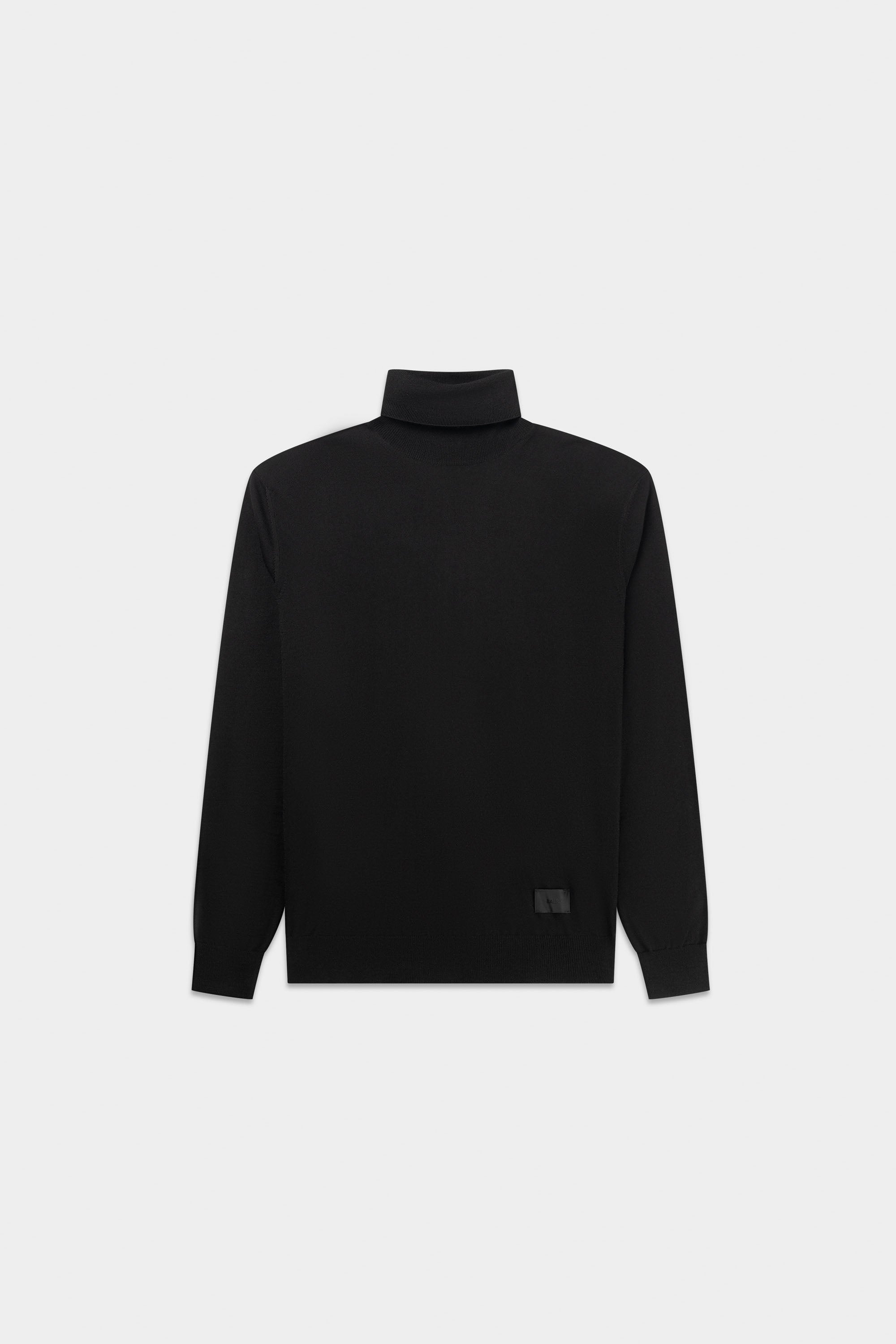 Q-Series Regular Fit Fine Knit Turtleneck Jet Black