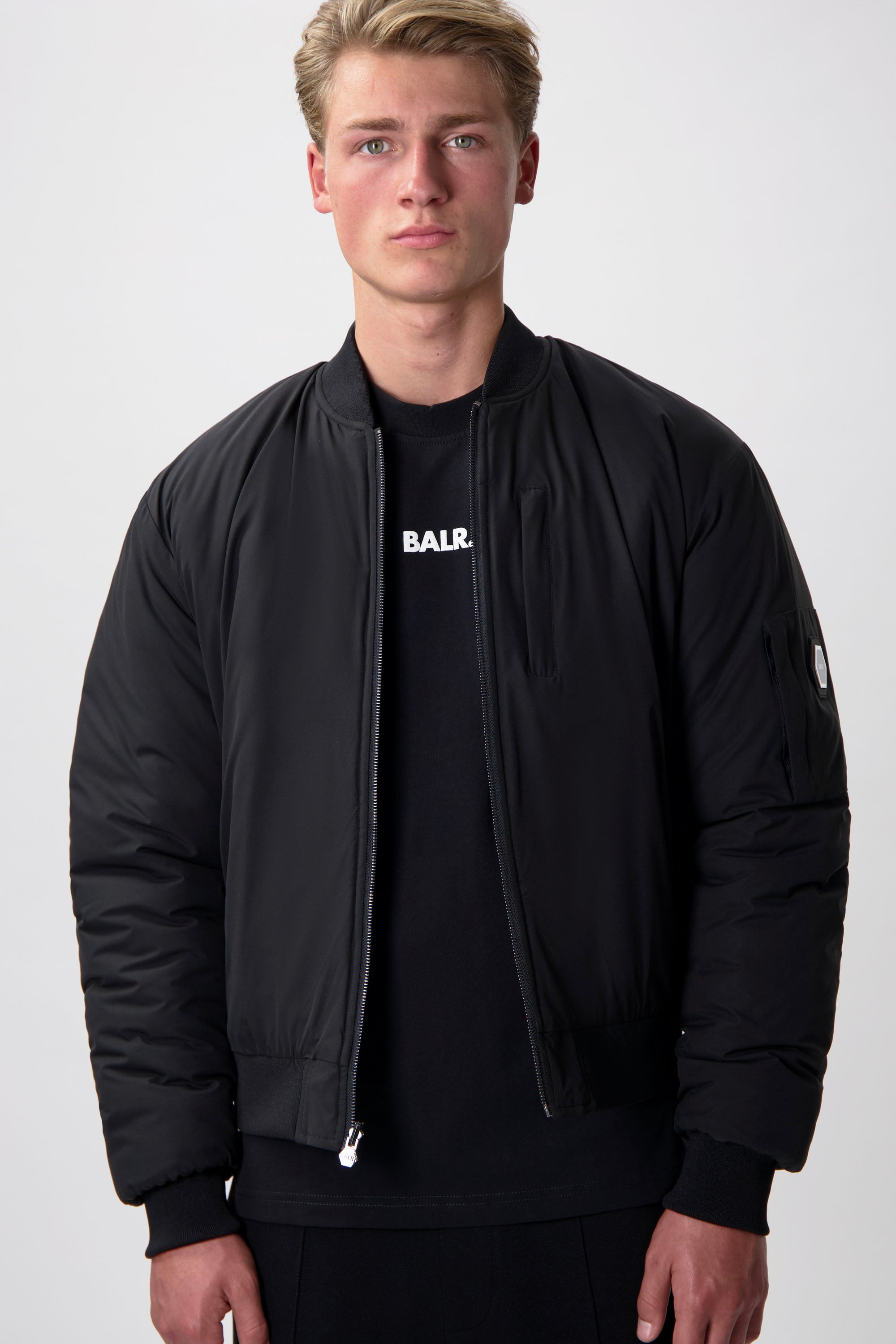 The Club Regular Fit Reversible Bomber Jacket Jet Black