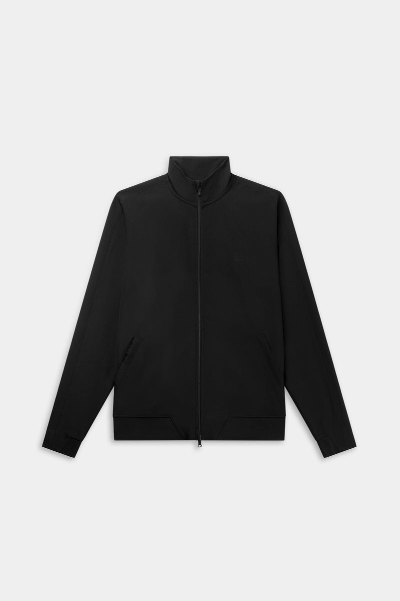 Athletic Slim Fit Track Jacke Jet Black