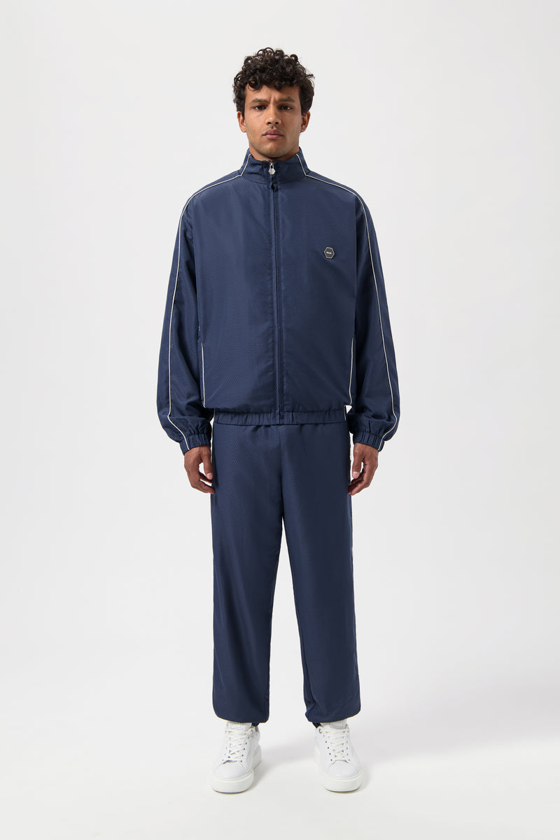 Jacquard Relaxed Track Jacket Space Navy