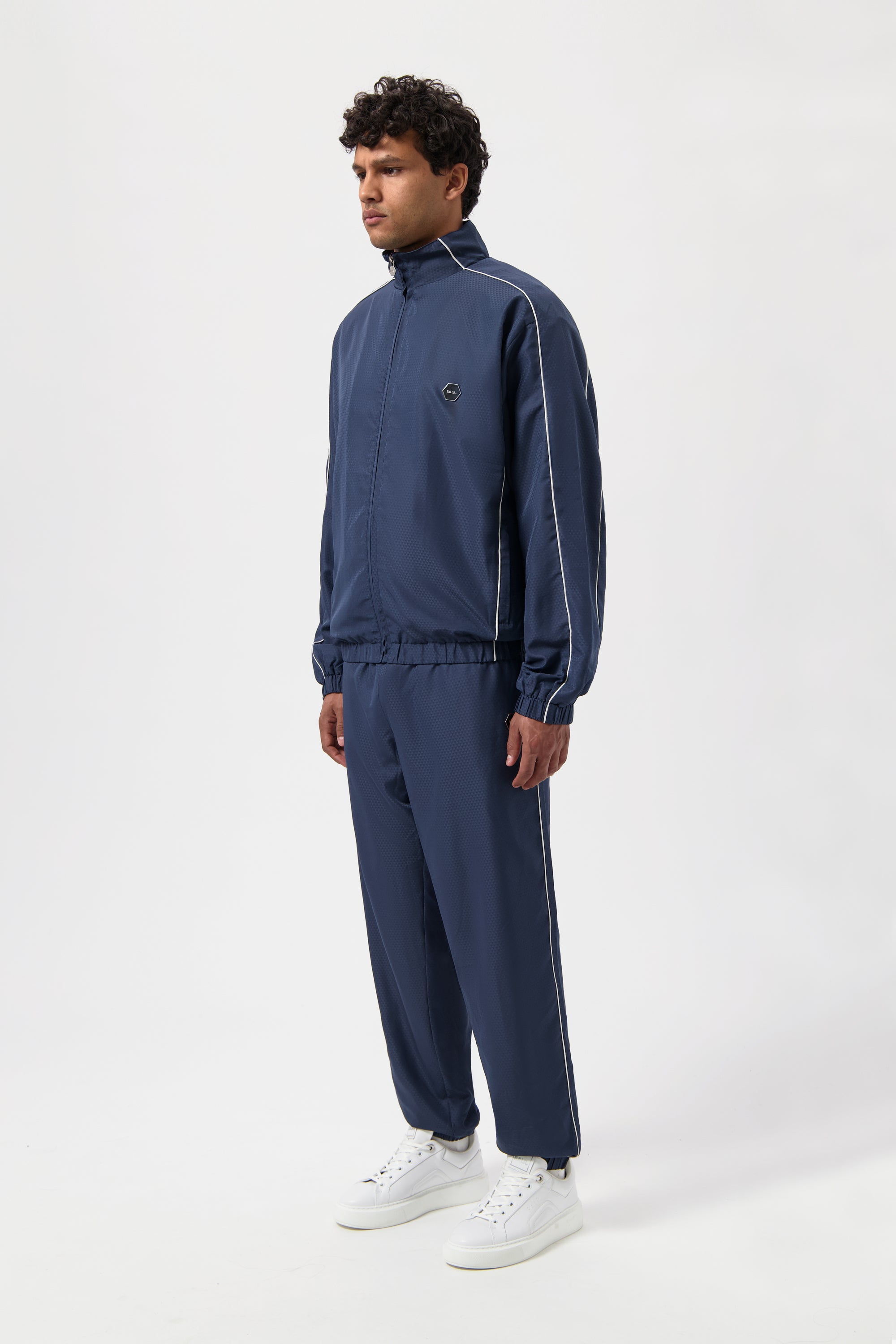 Jacquard Relaxed Track Jacket Space Navy