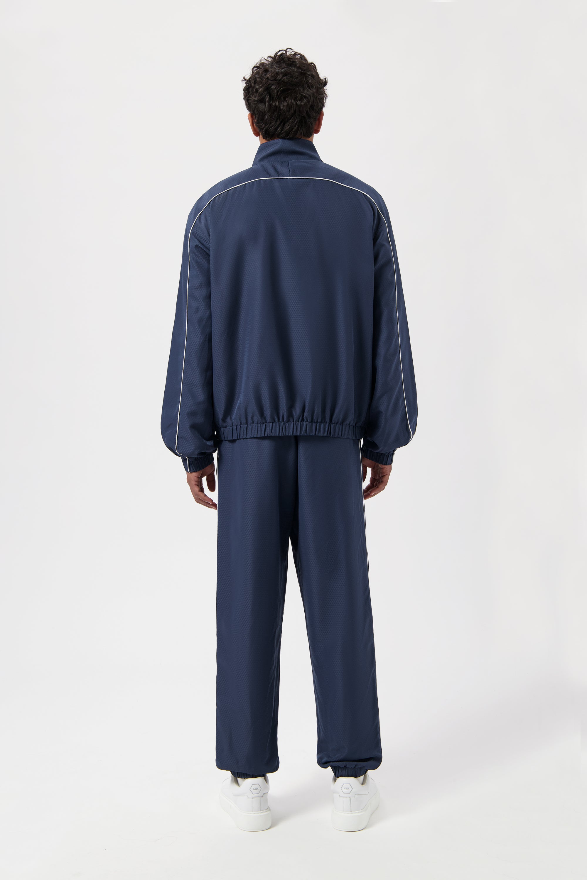 Jacquard Relaxed Track Jacket Space Navy