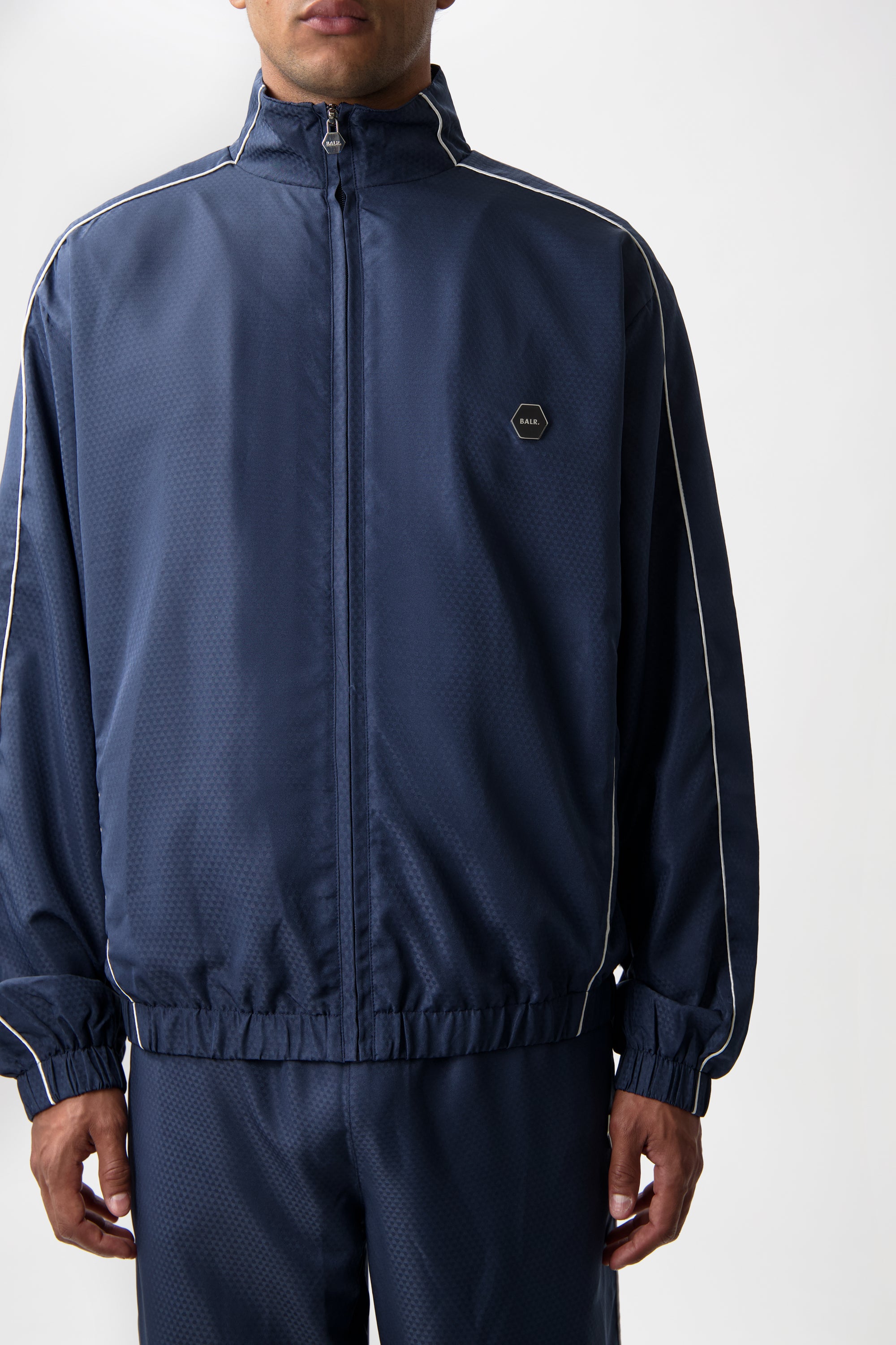 Jacquard Relaxed Track Jacket Space Navy