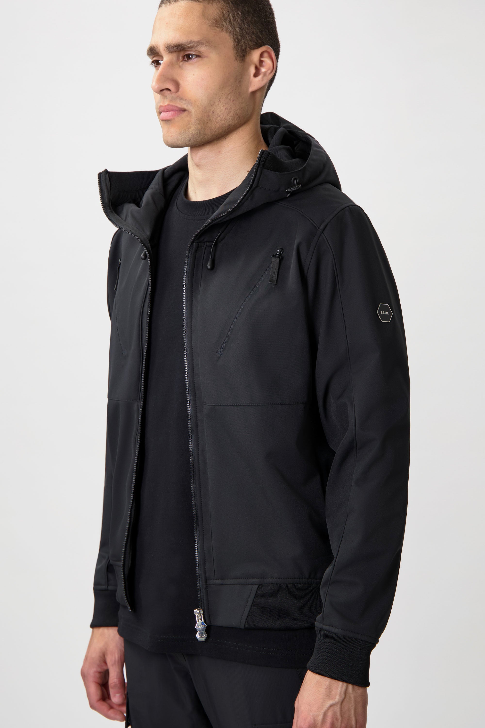 Hexline Regulär Fit Weichschalenjacke Jet Black