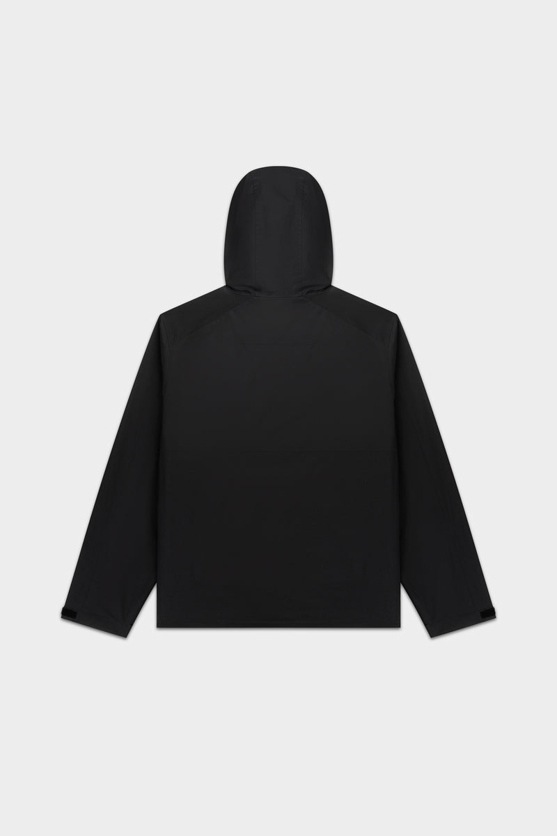 Hex Badge Rain Jacket Jet Black