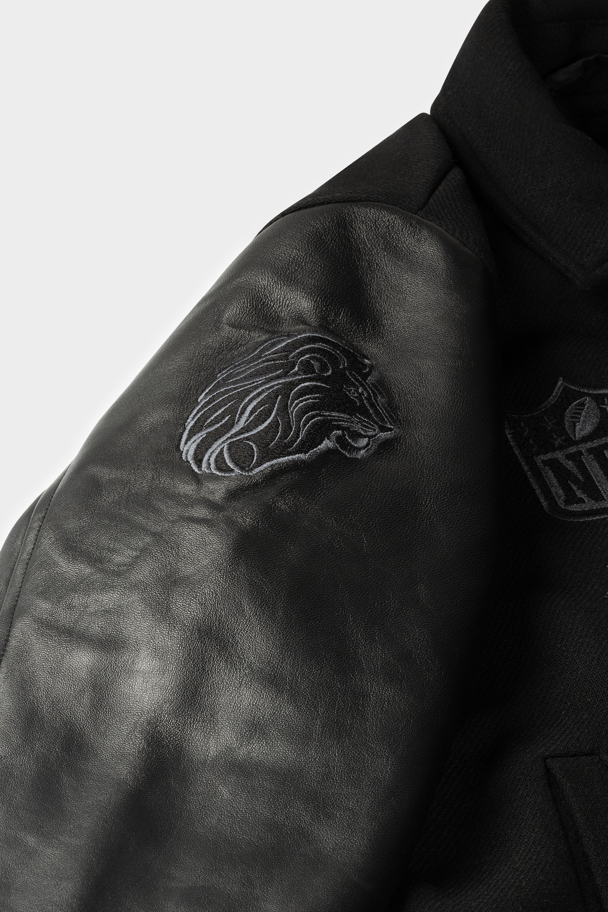 NFL x BALR. Varsity Jacket Jet Black