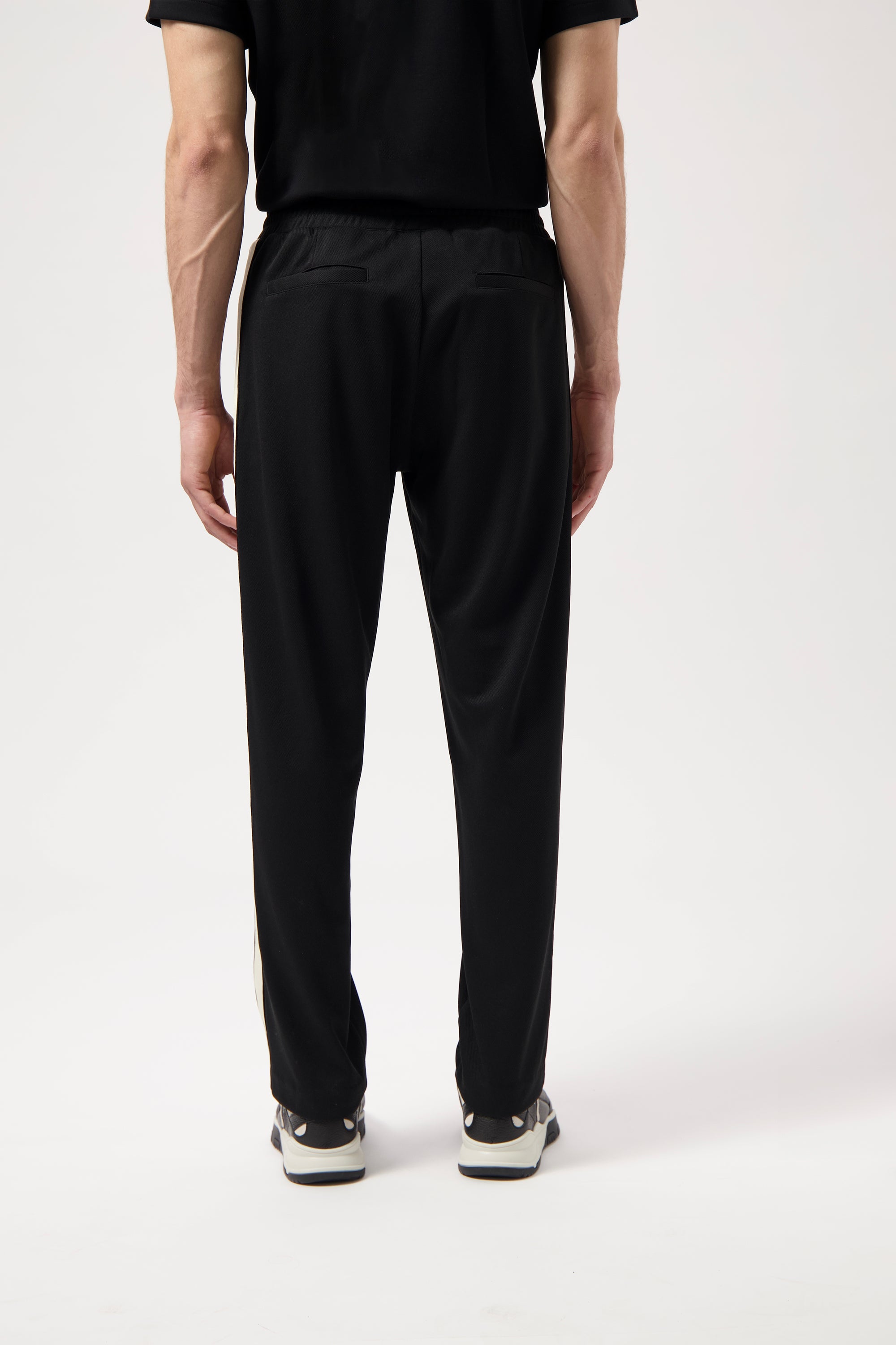 Tape Straight Track Pants Jet Black