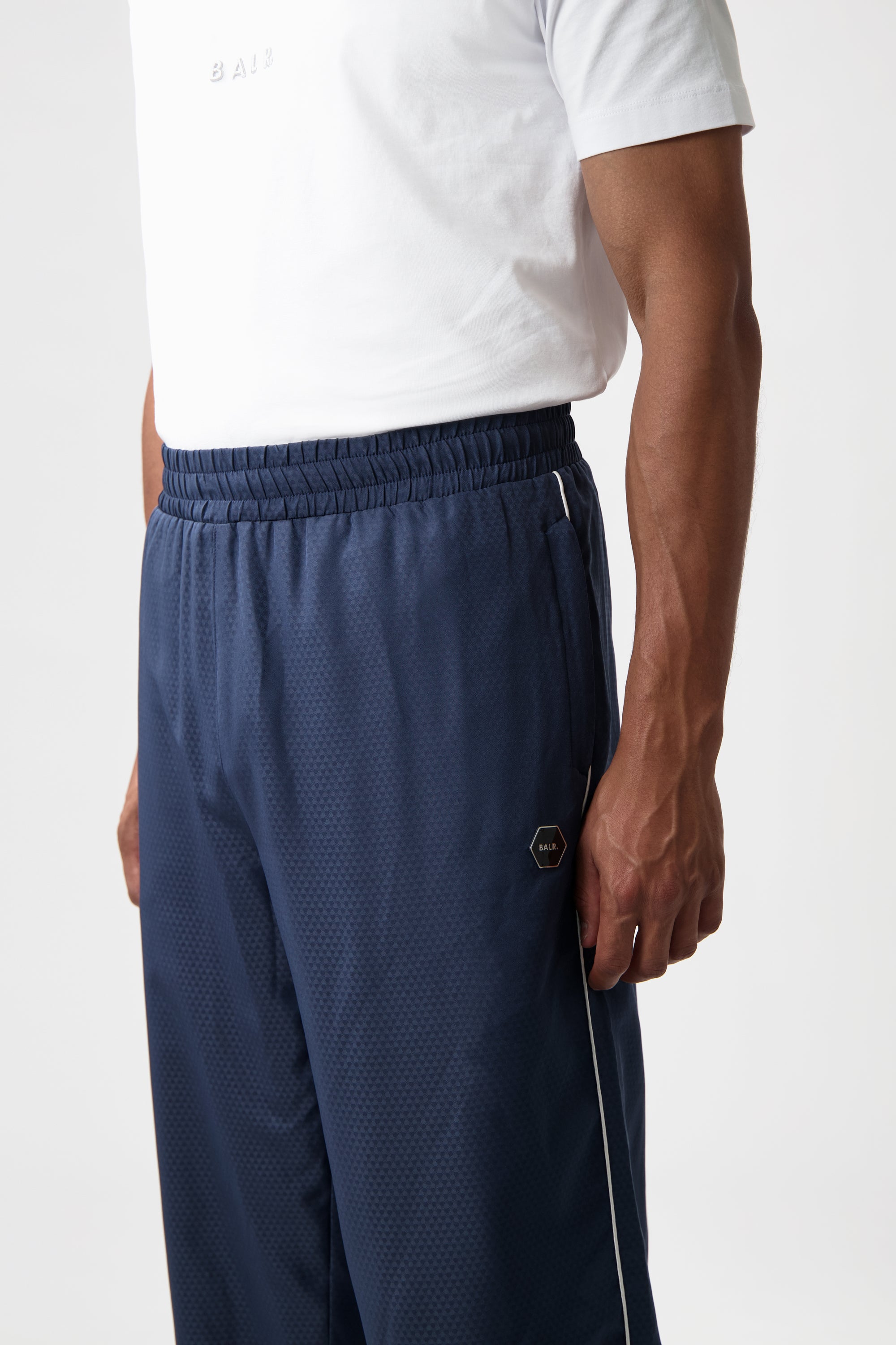 Jacquard Relaxed Track Hose Space Navy