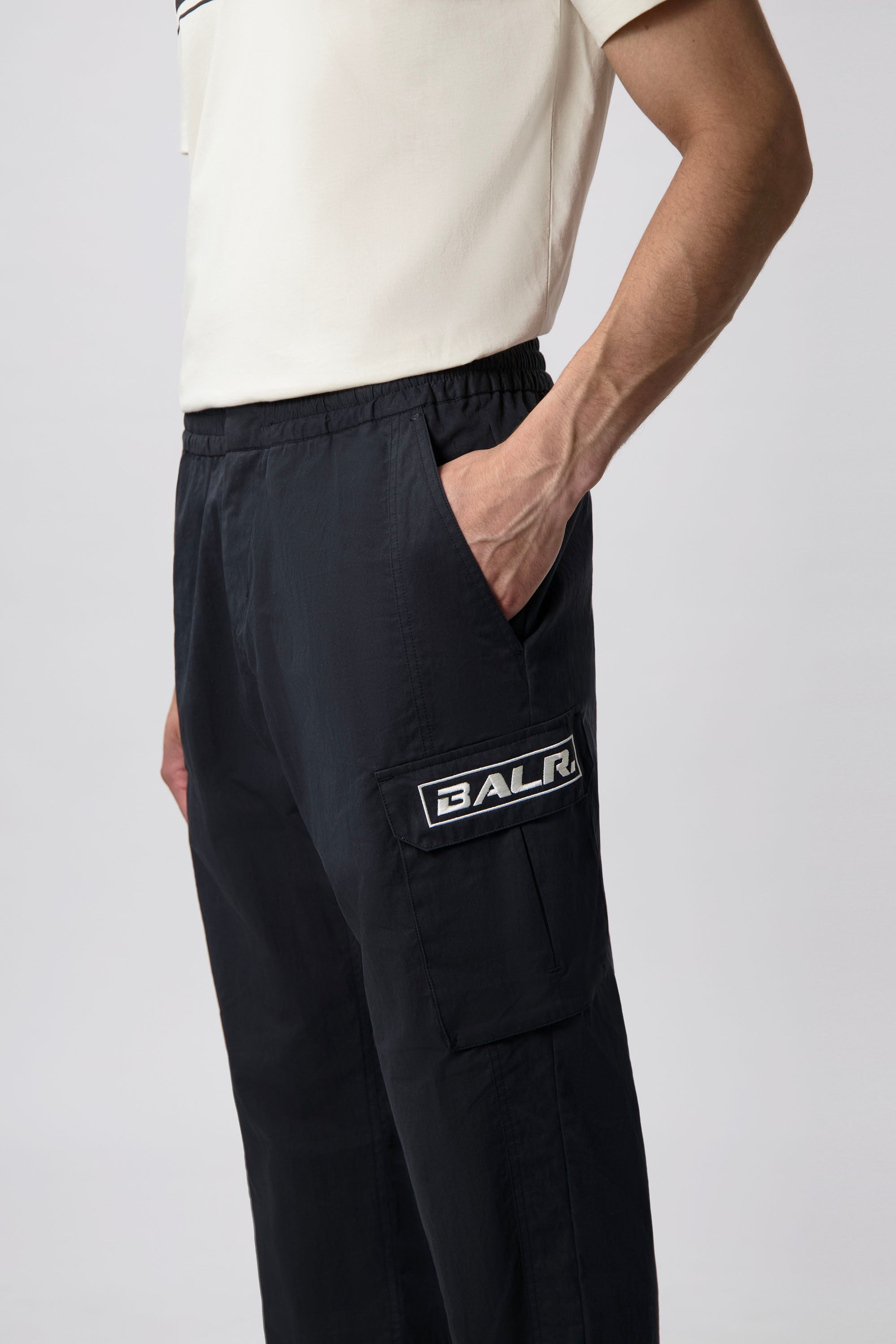 The Club Regular Straight Fit Cargo Pants Jet Black