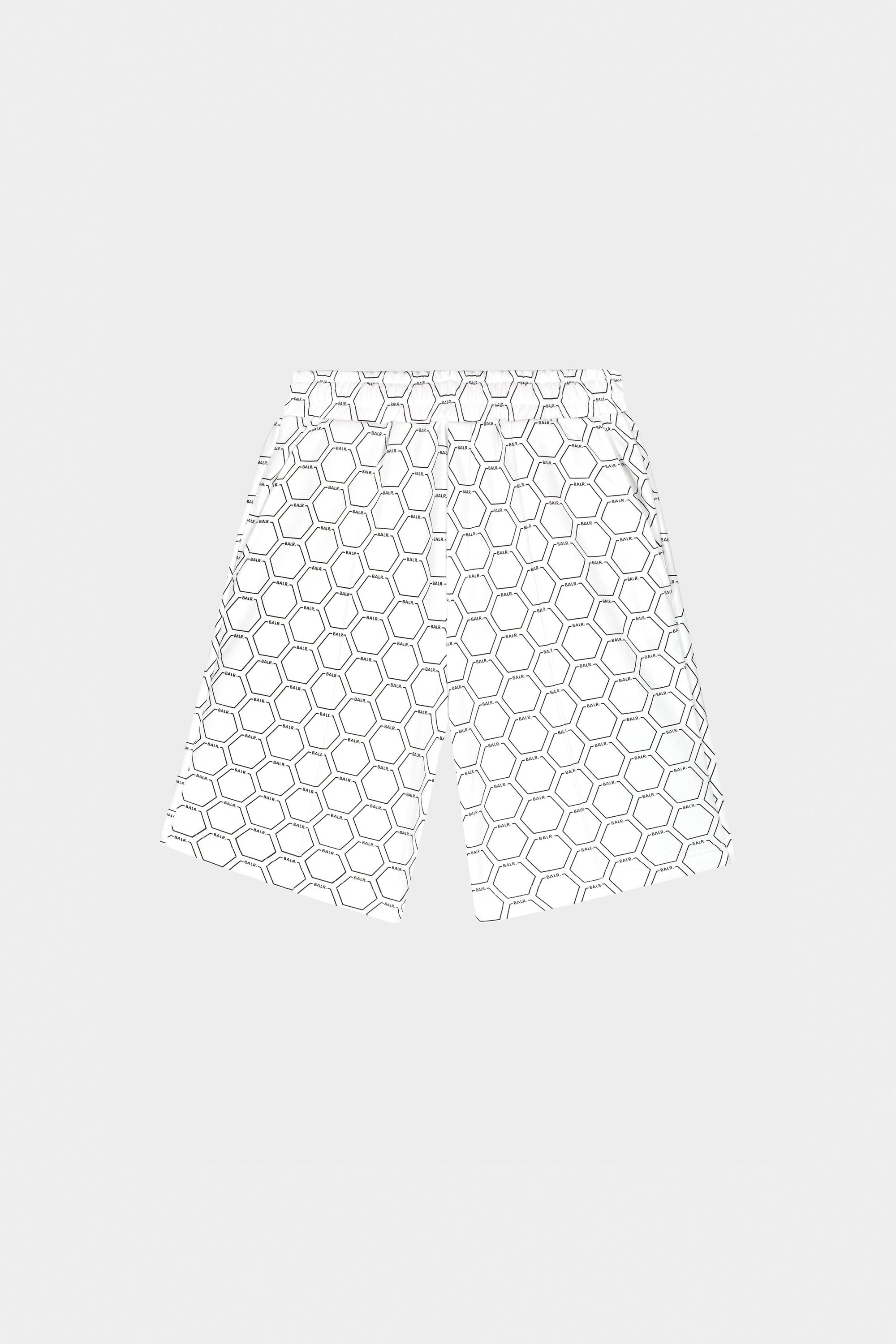 Regular Shorts Hexagon AOP Bright White/Jet Black