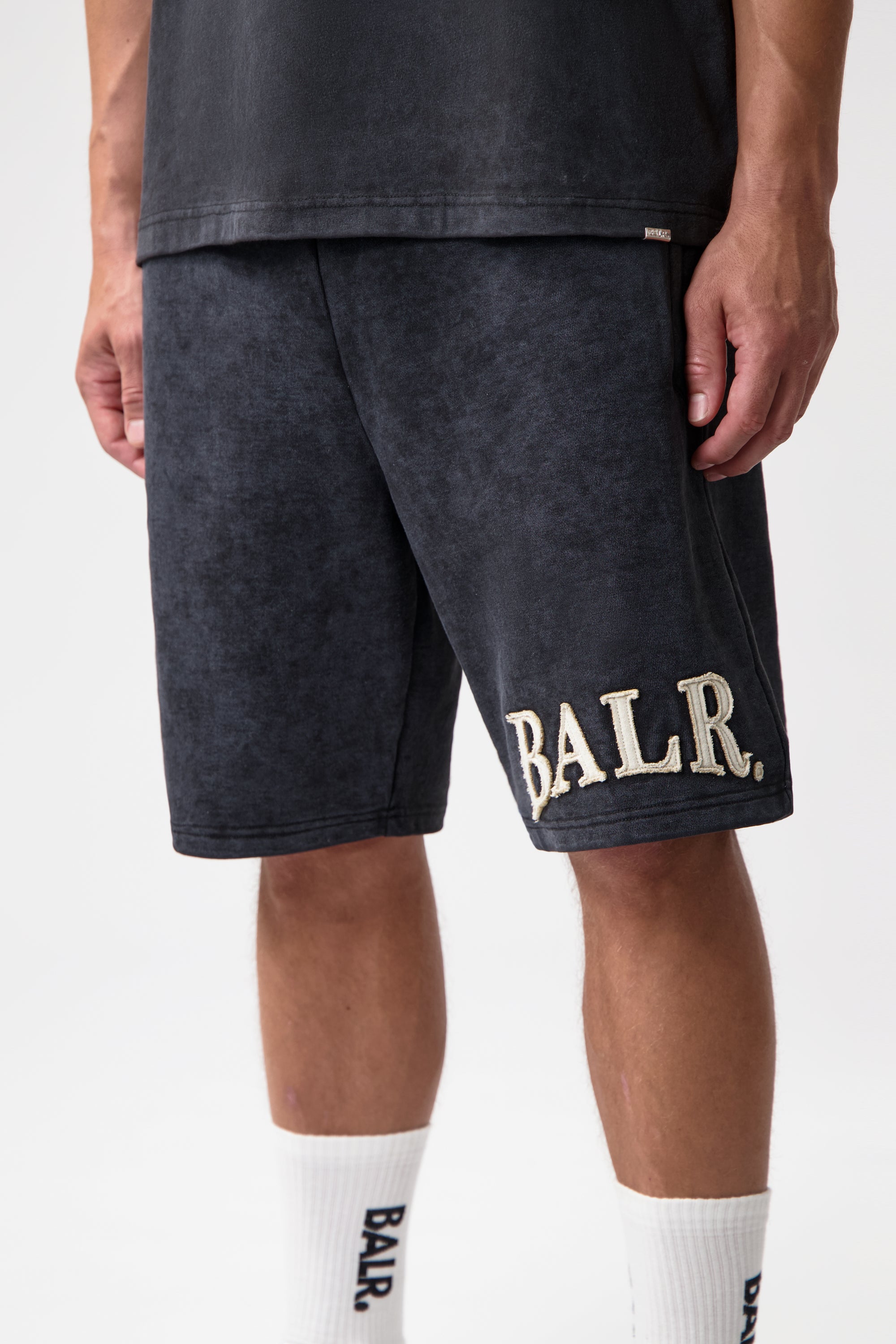 Urban gewaschene Schweißshorts Jet Black