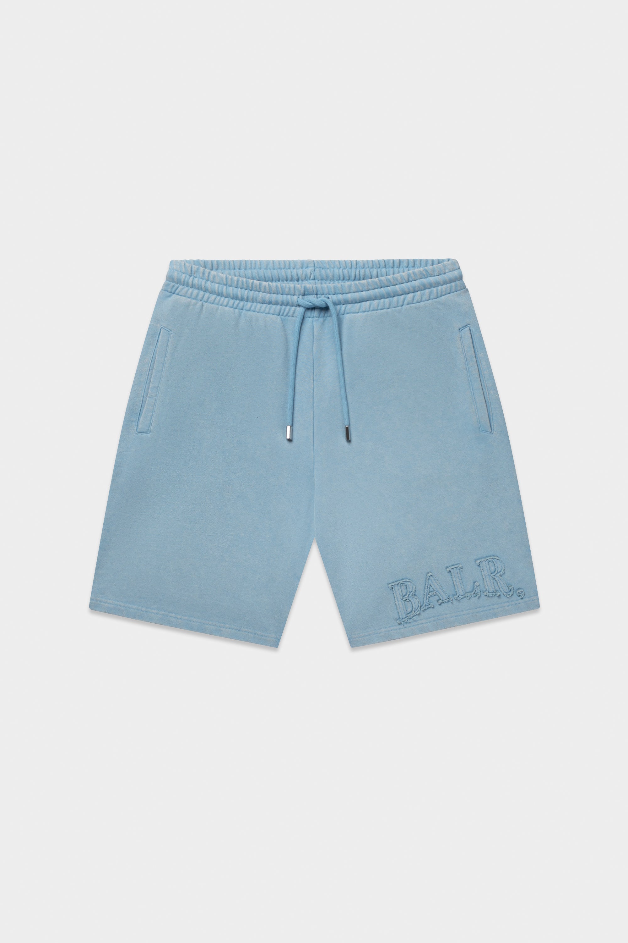 Urban gewaschene Schweißshorts Brise blau