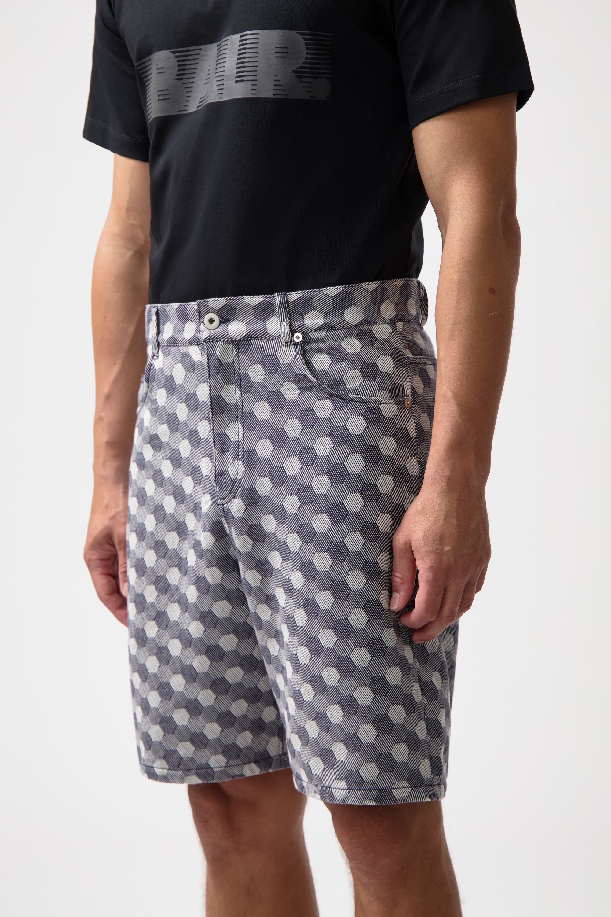 Hex Jacquard Relaxed Pantalones cortos índigo