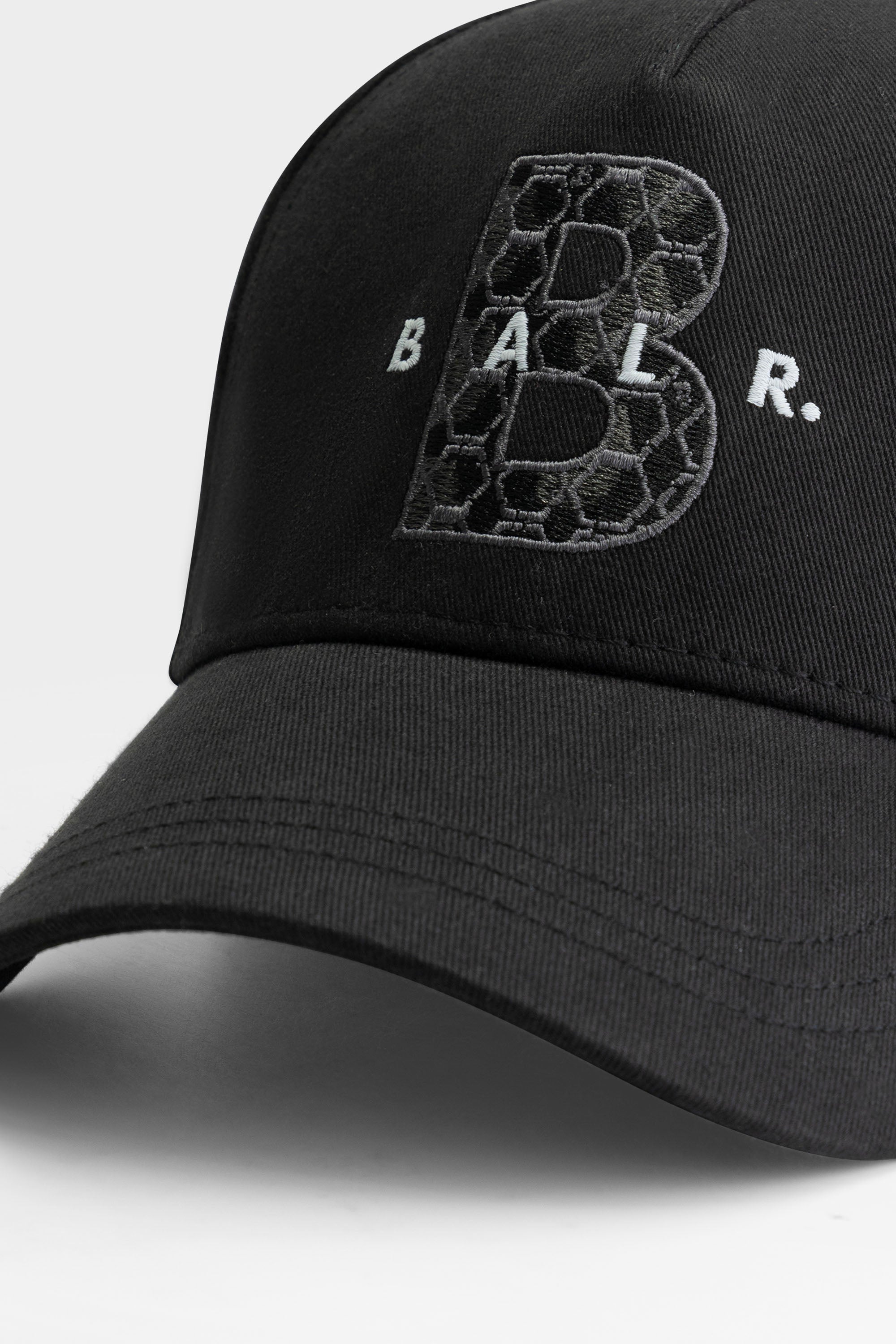 BALR. Monogram Cotton Cap Jet Black