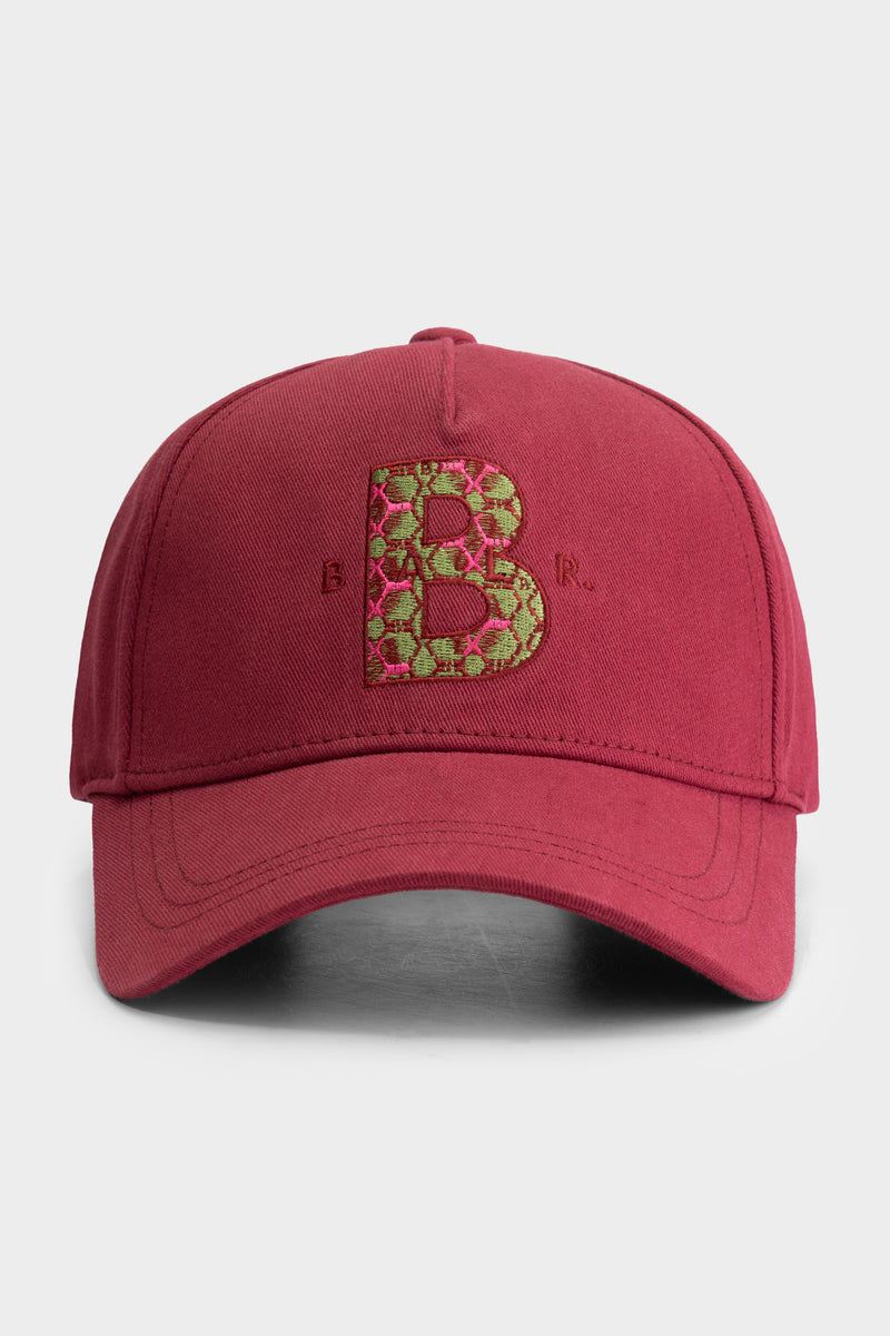 BALR. Monogram Cotton Cap Tibetian Red