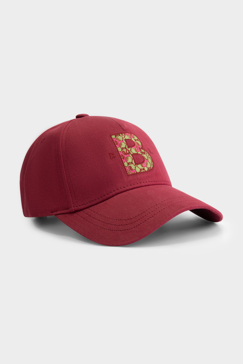 BALR. Monogram Cotton Cap Tibetian Red