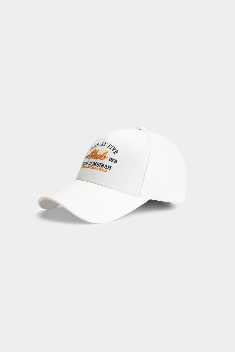 BALR. x FIVE Embro Cotton Cap Bright White