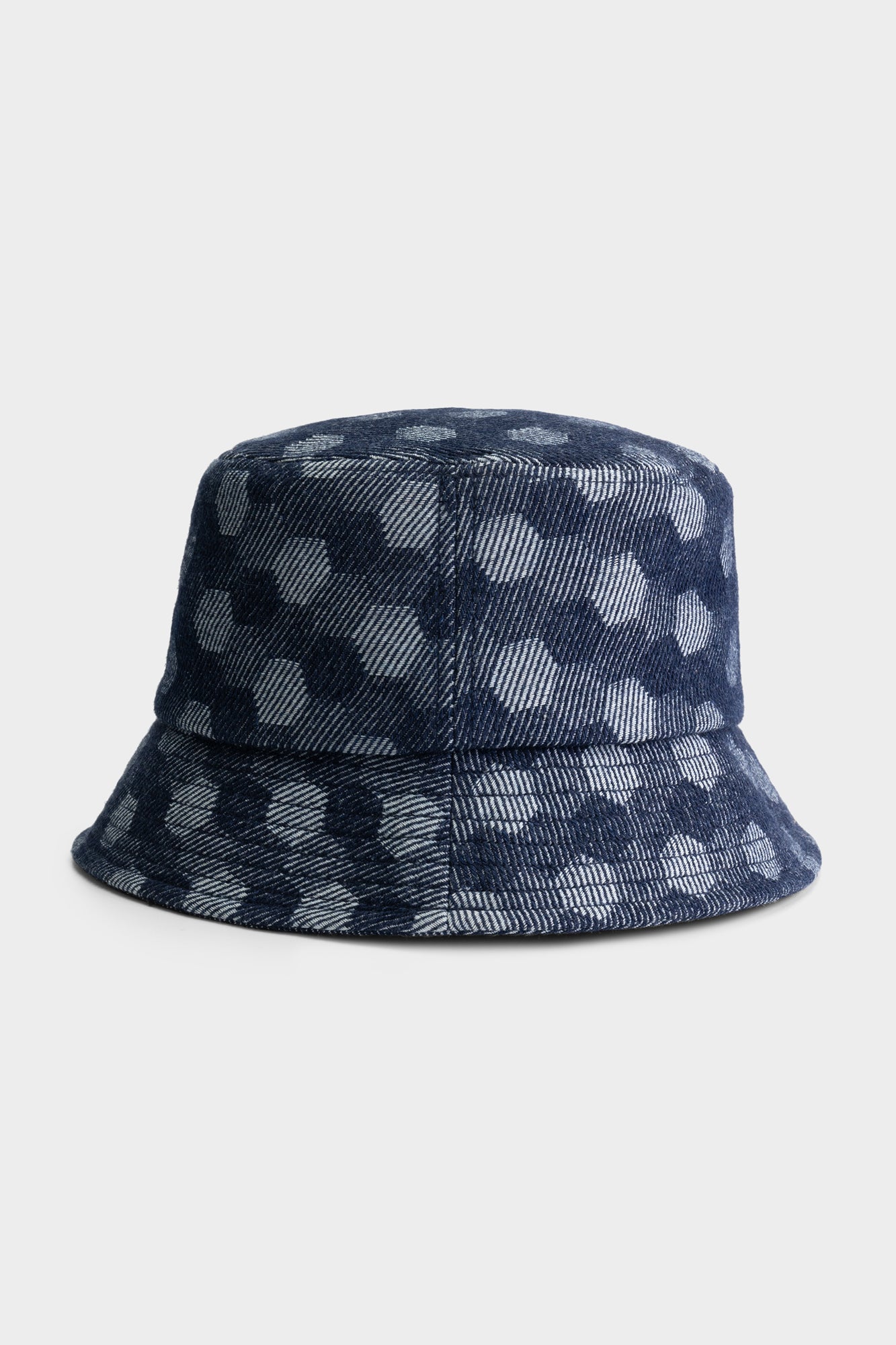 Hex Jacquard Bucket Hat Indigo