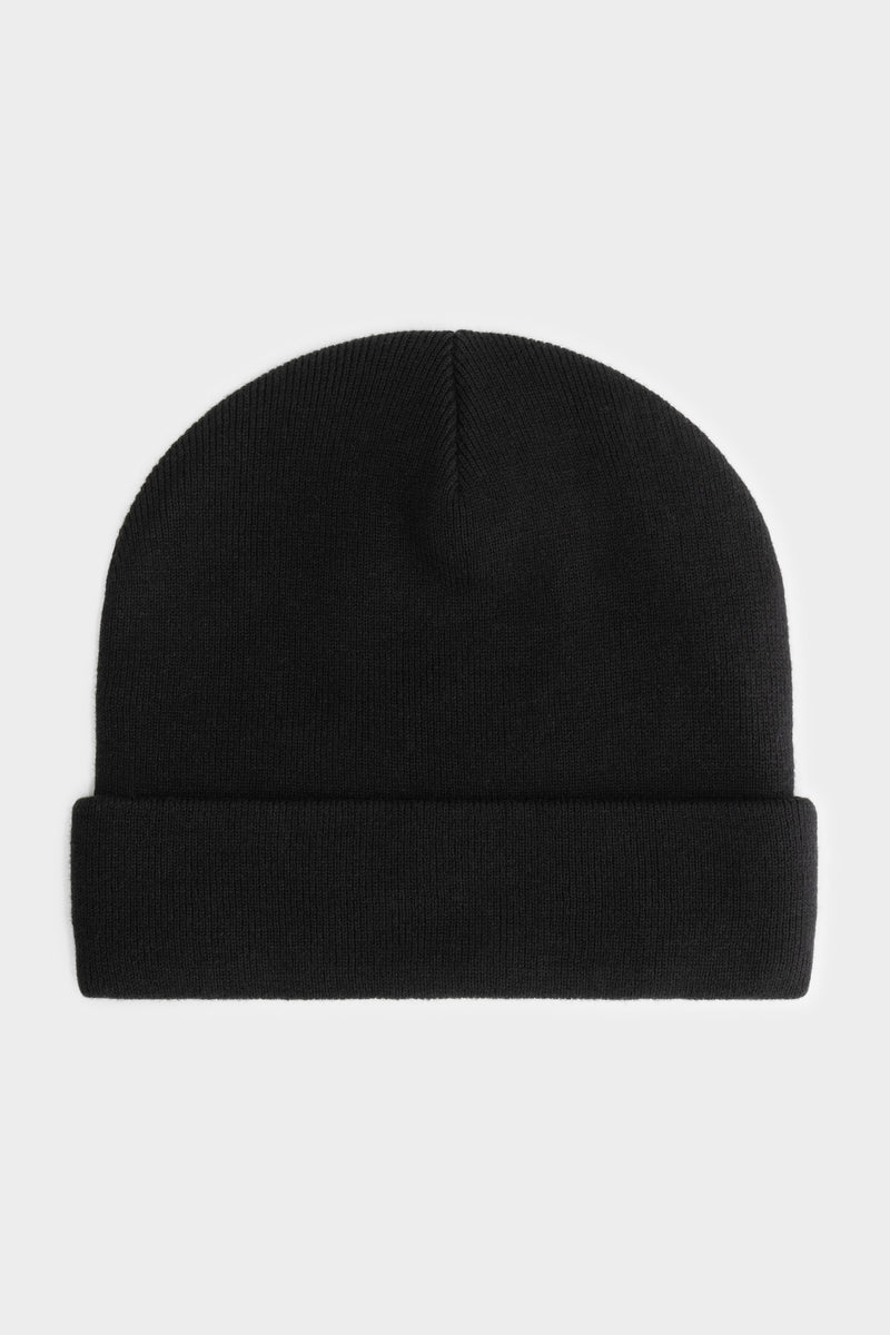 Hexline Badge Beanie Jet Black