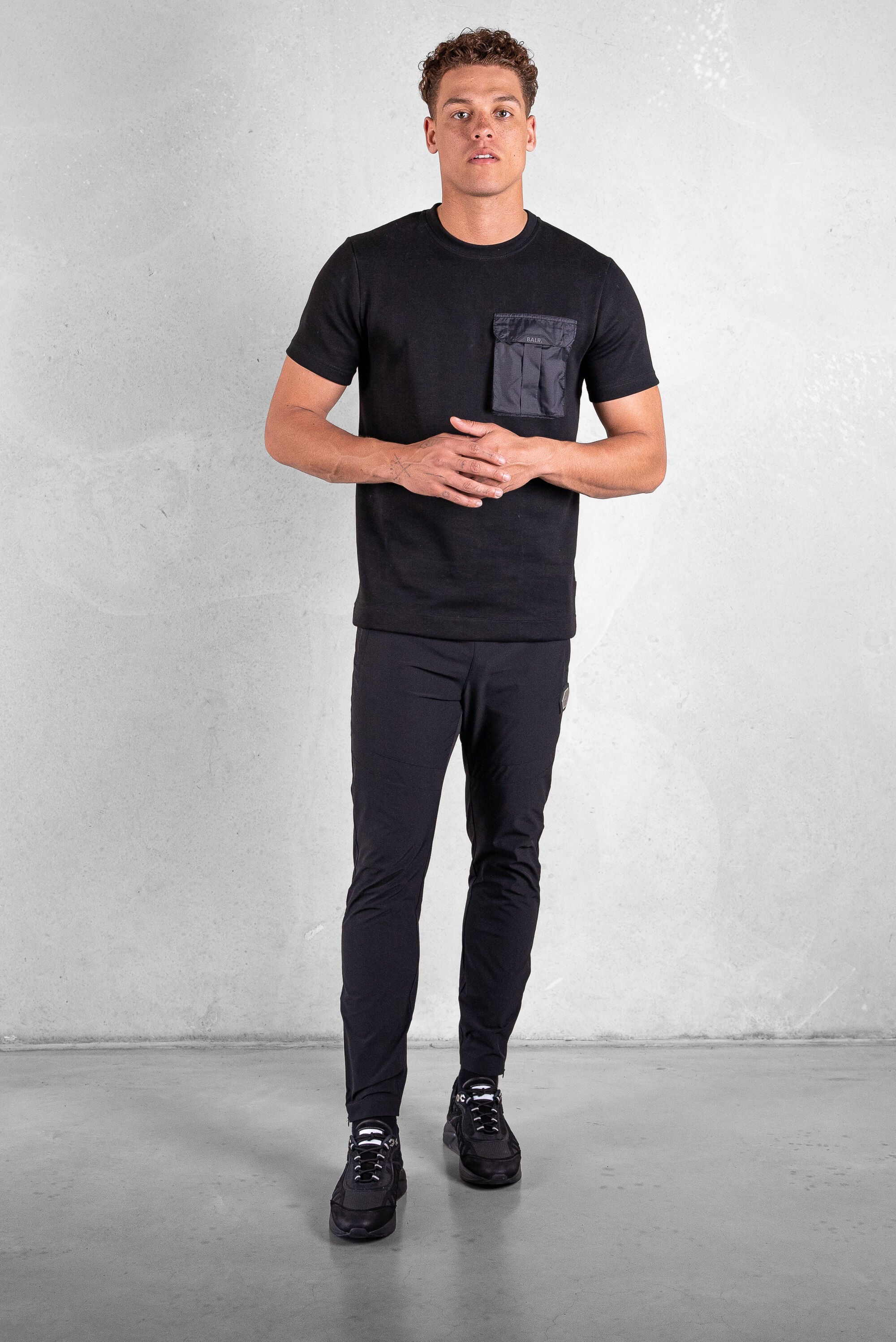 Q-Cargo Series Straight T-Shirt Jet Black