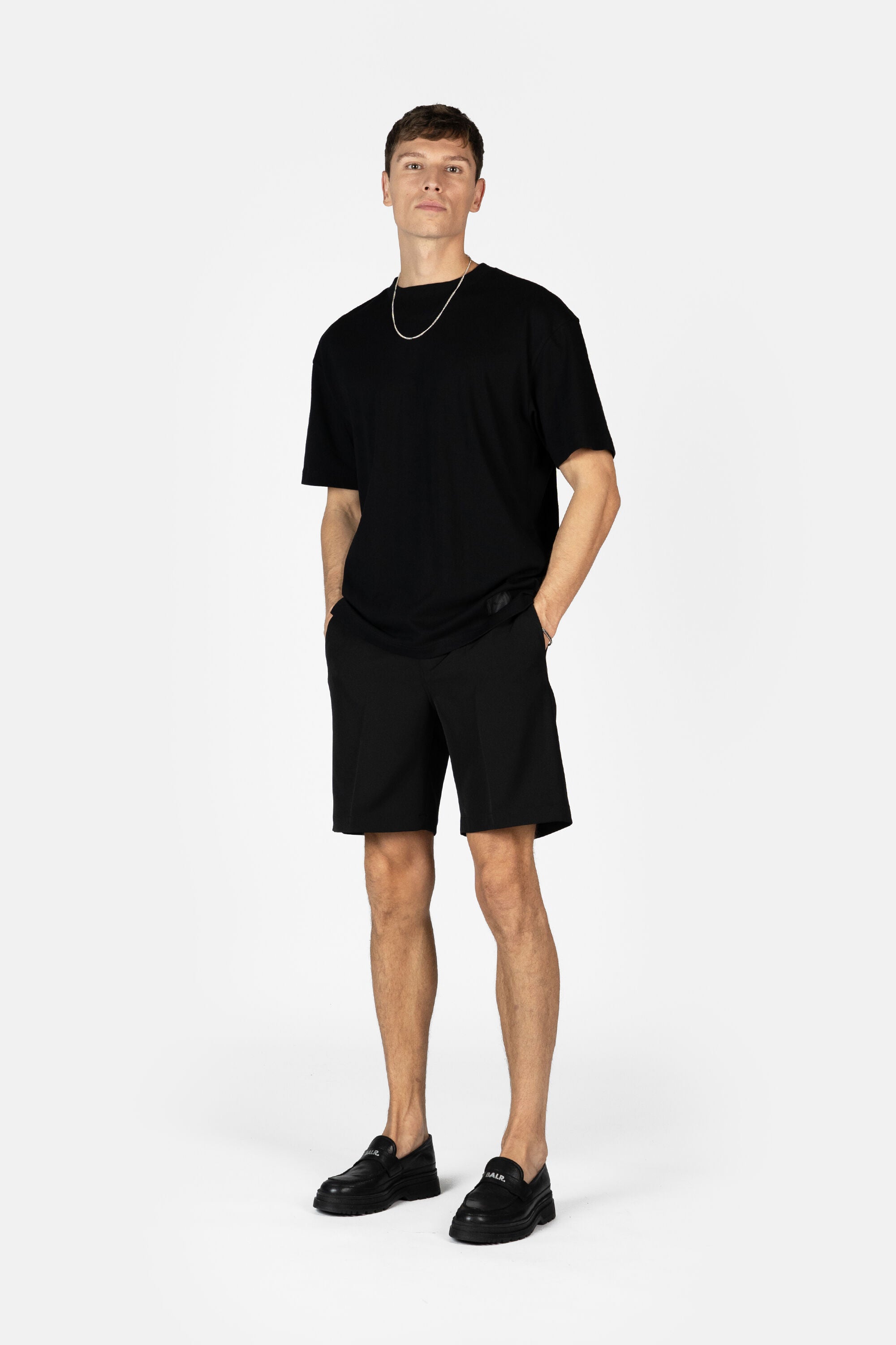 Brand Regular Fit Shorts Long Line Jet Black – BALR.