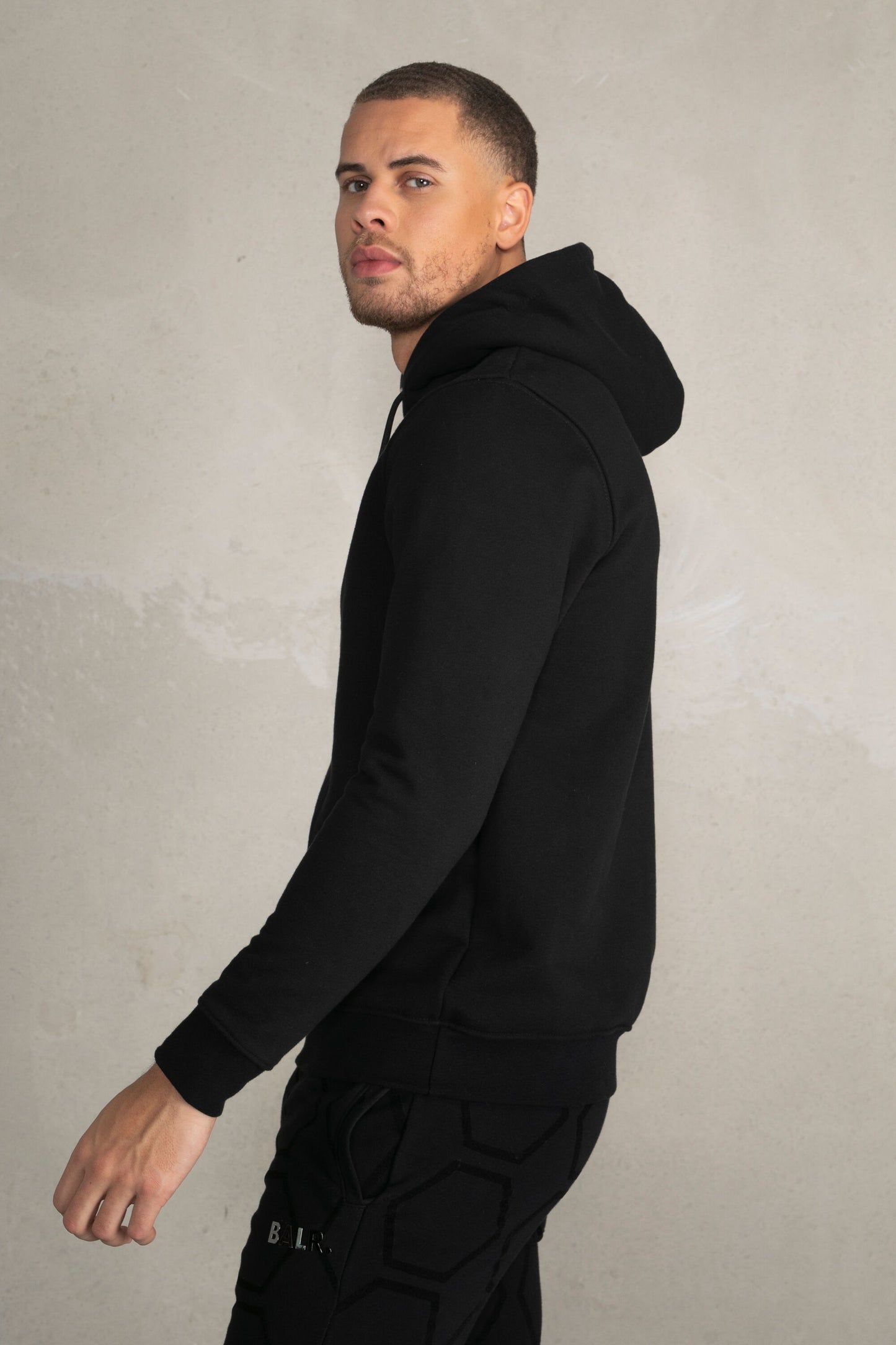 Brand Straight Hoodie Jet Black – BALR.