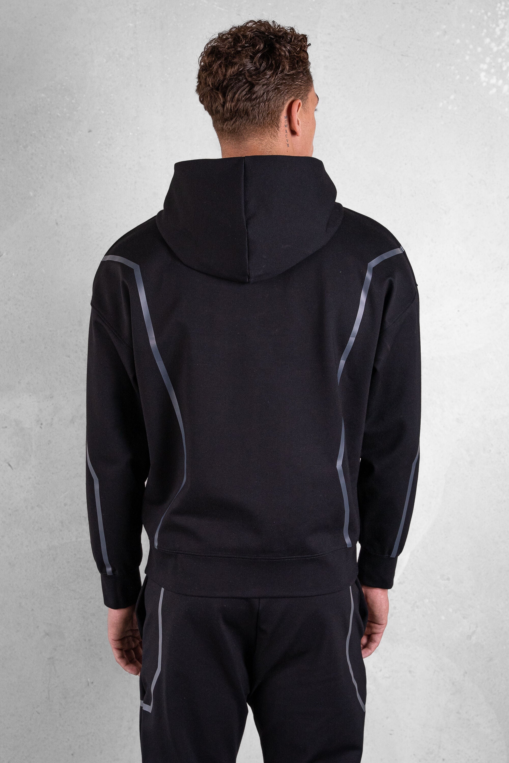 Joey Box Hex Line Hoodie Jet Black