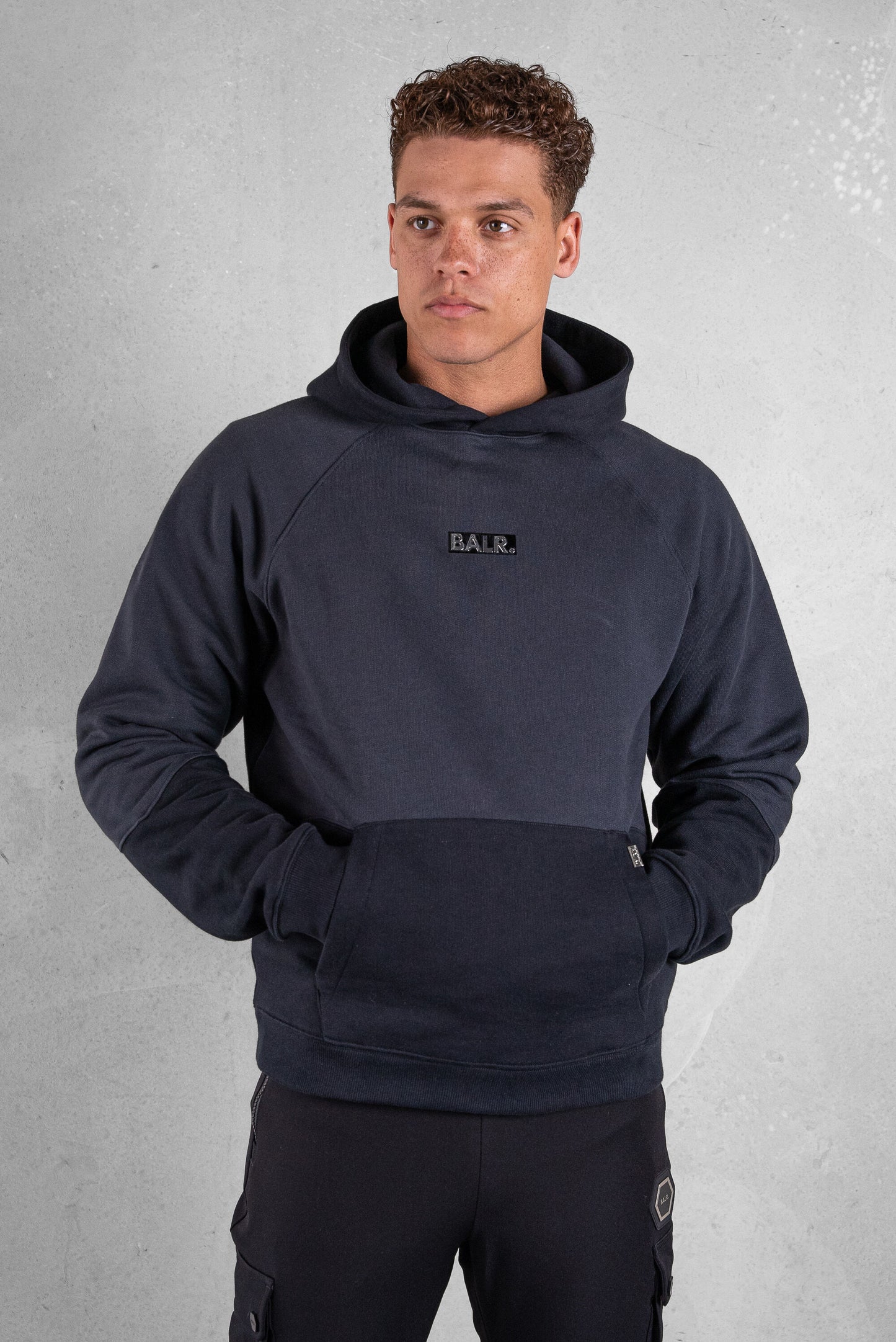 Carter Loose Double Arrow Hoodie Jet Black/Asphalt – BALR.