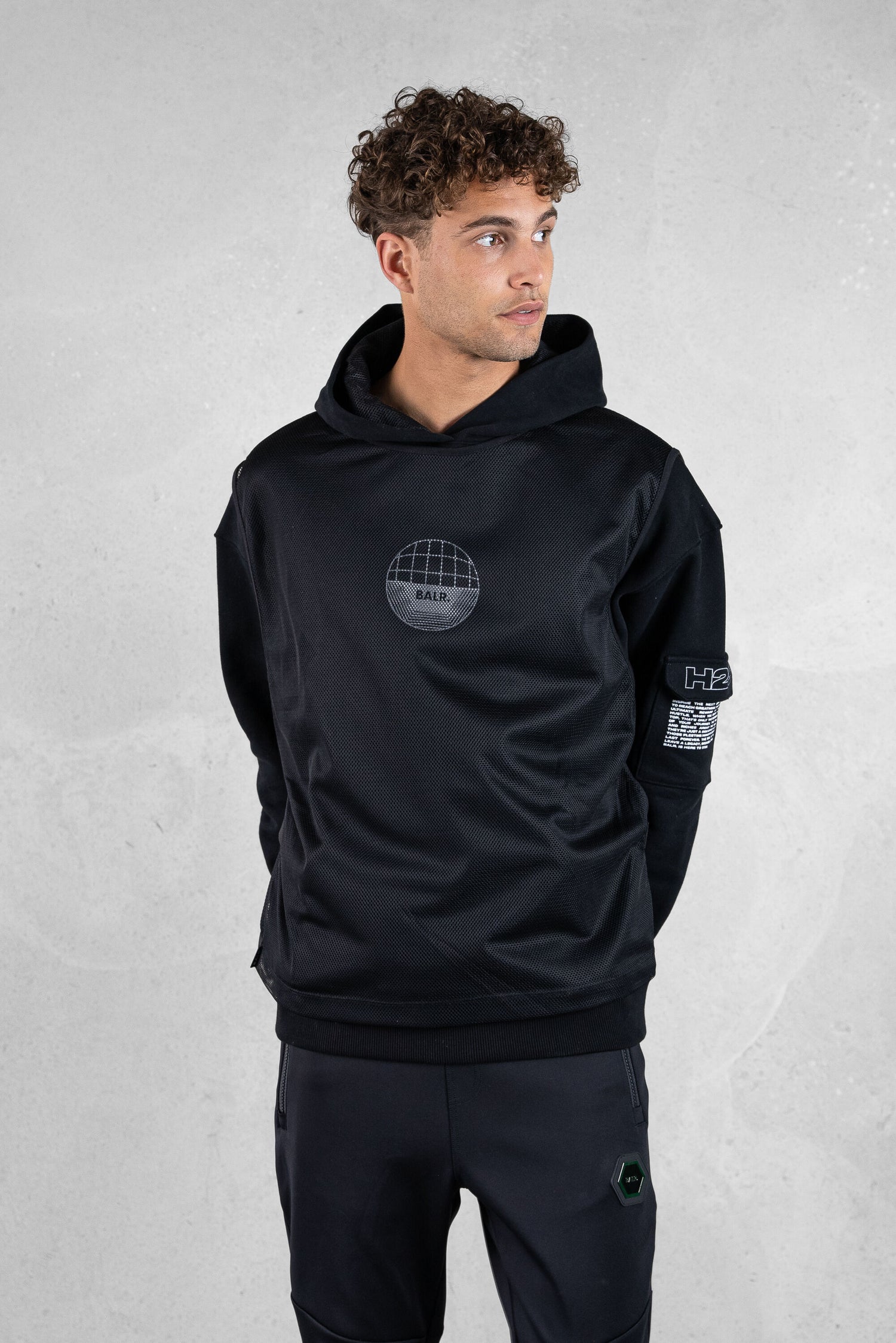 Joey Box Mesh H2S Hoodie Jet Black