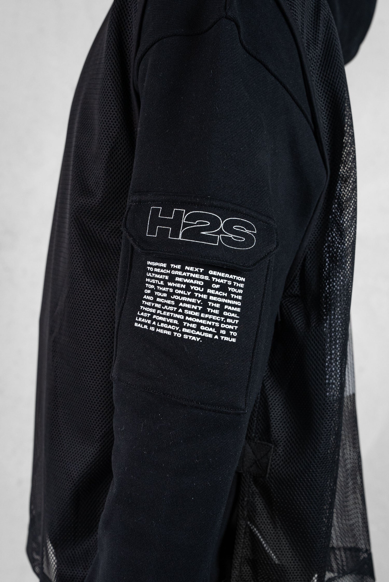 Joey Box Mesh H2S Hoodie Jet Black