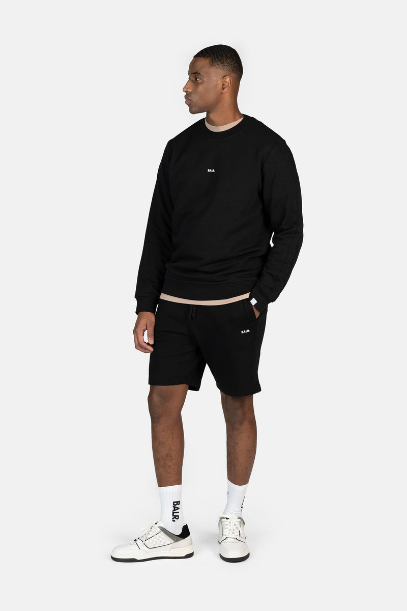 Brand Regular Fit Crewneck Jet Black