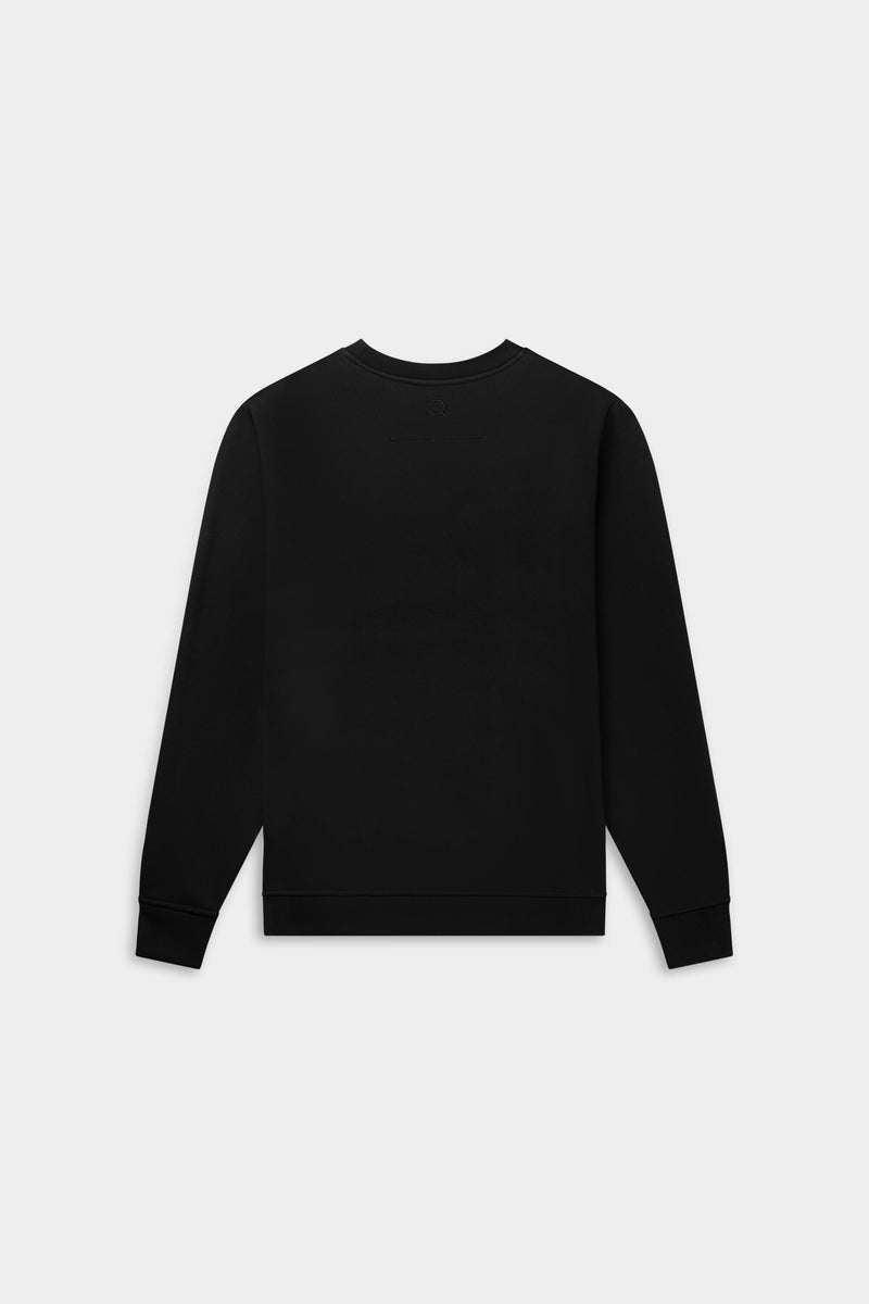 Q-Series Regular Fit Crewneck Jet Black