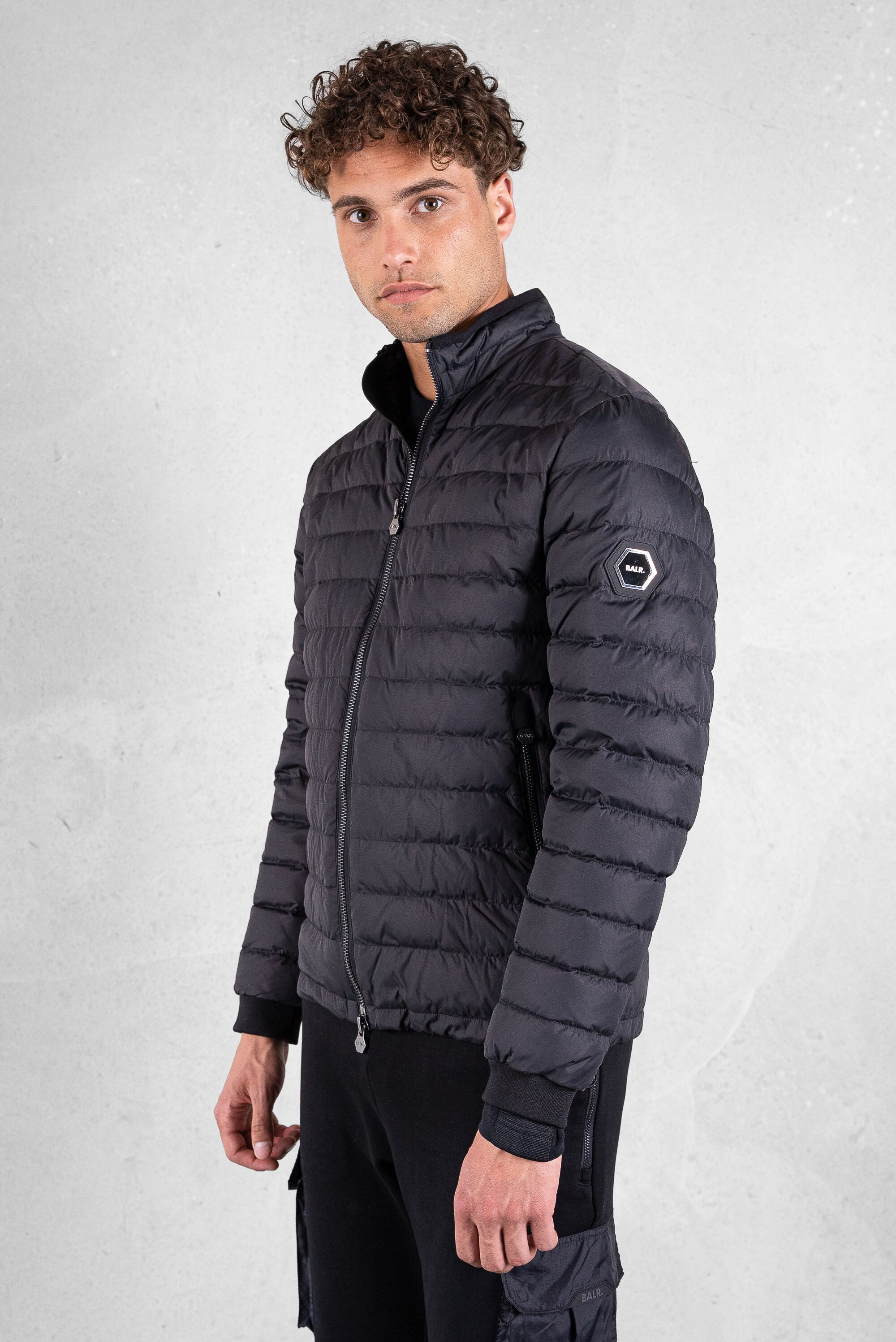 Lincoln chaqueta regular de tope Jet Black