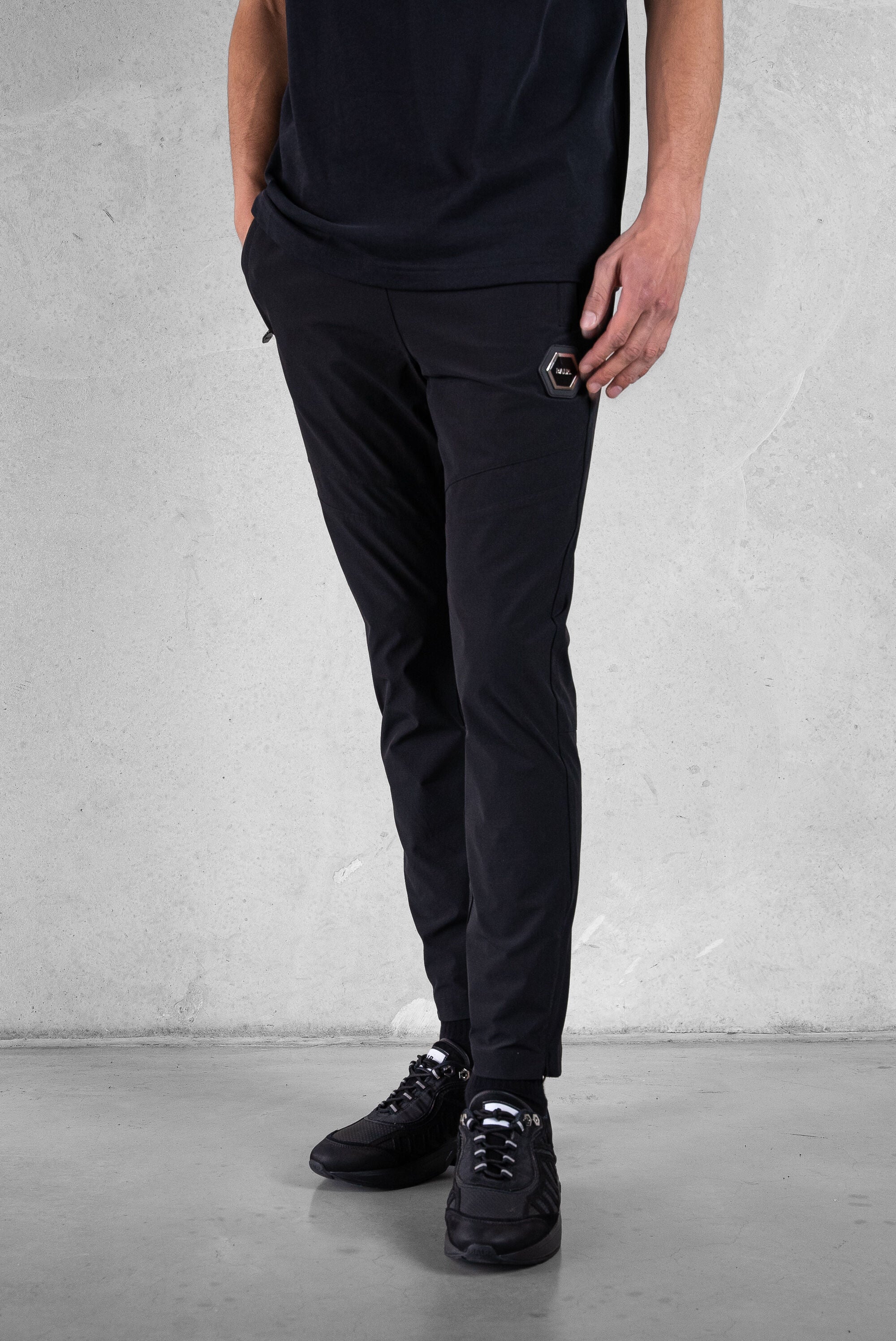 Louis Slim Ripstop Track Pants Jet Black