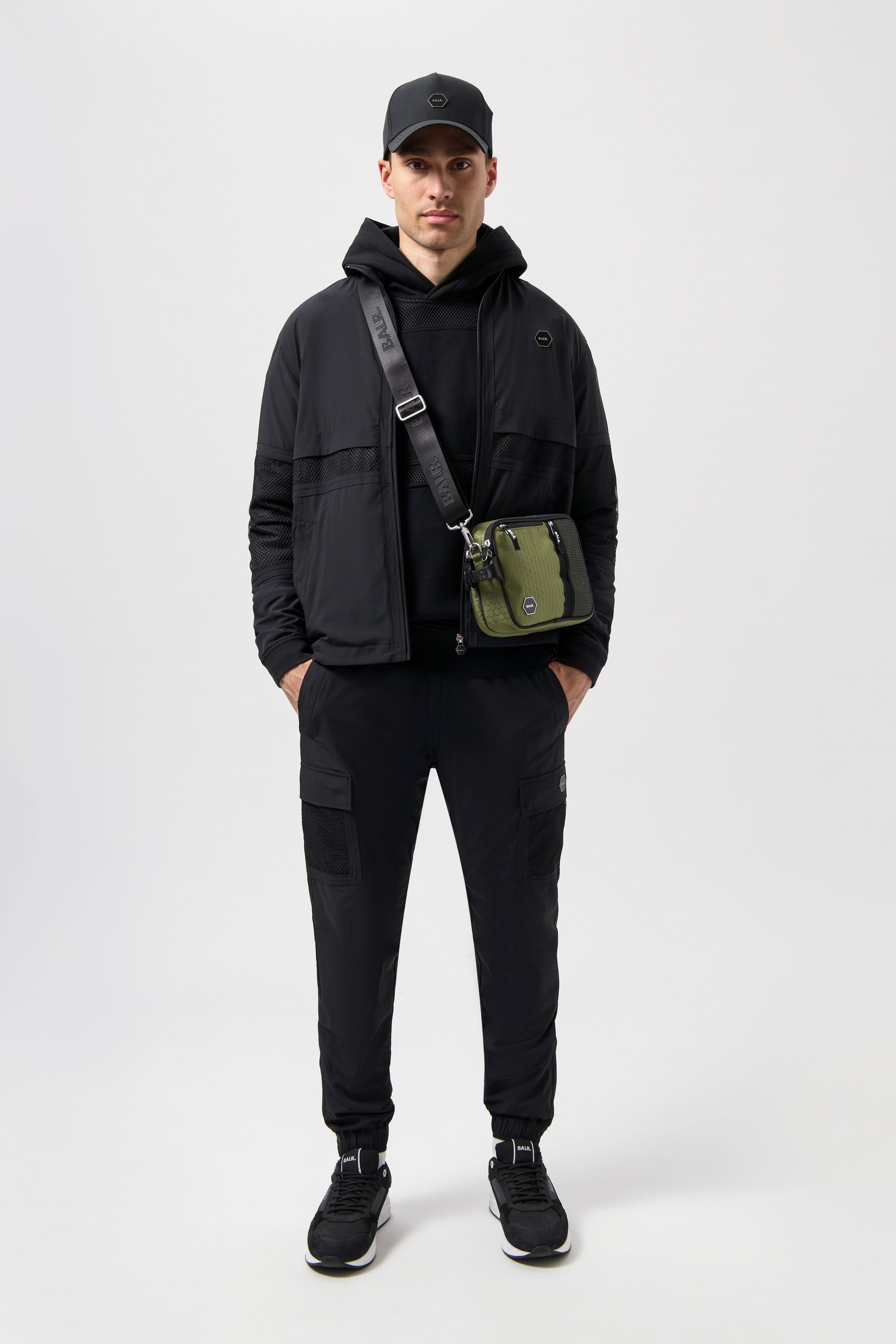 BALR. Hexagon Shoulder Bag Sphagnum