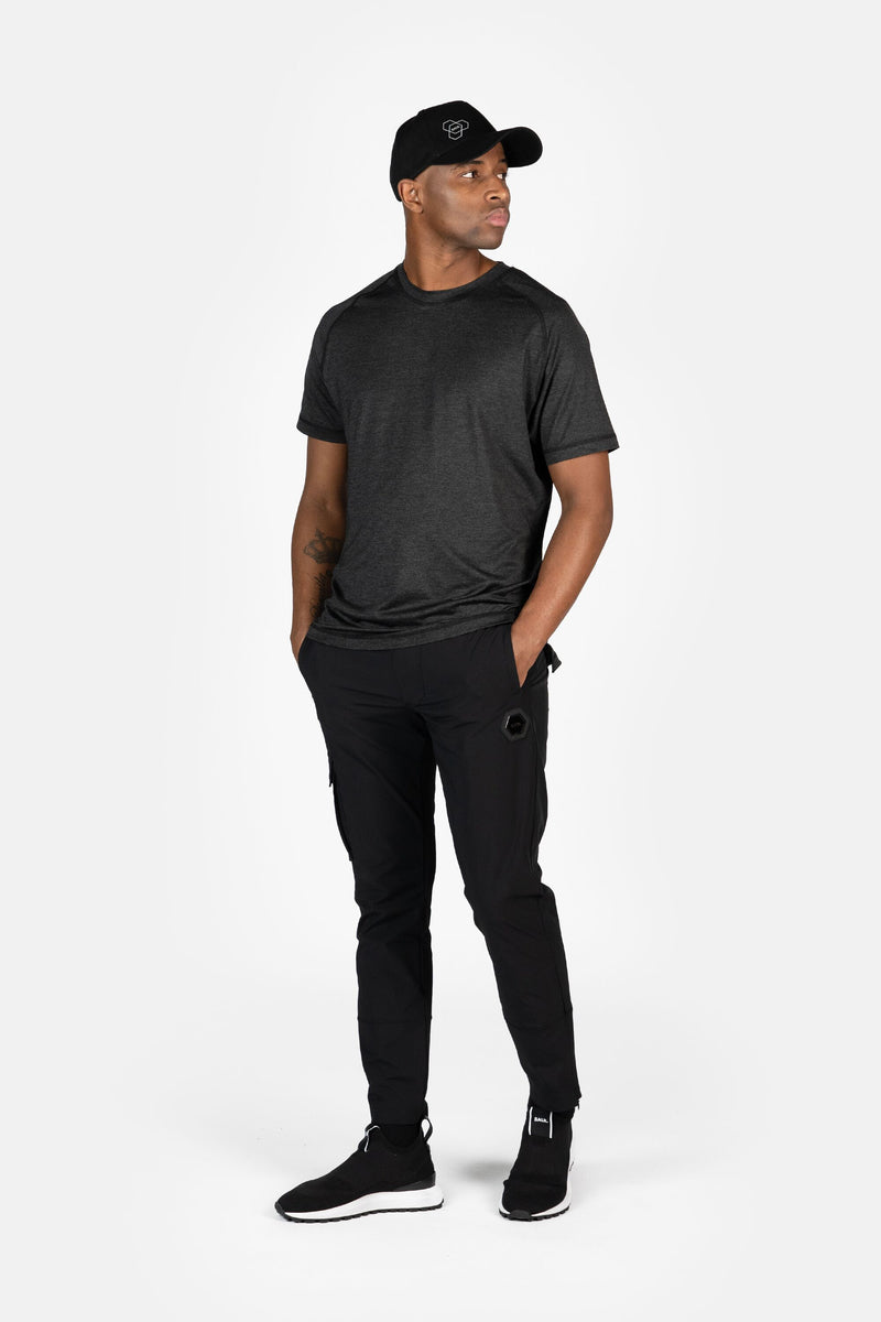 Athletic Regular Fit Raglan Top Jet Black