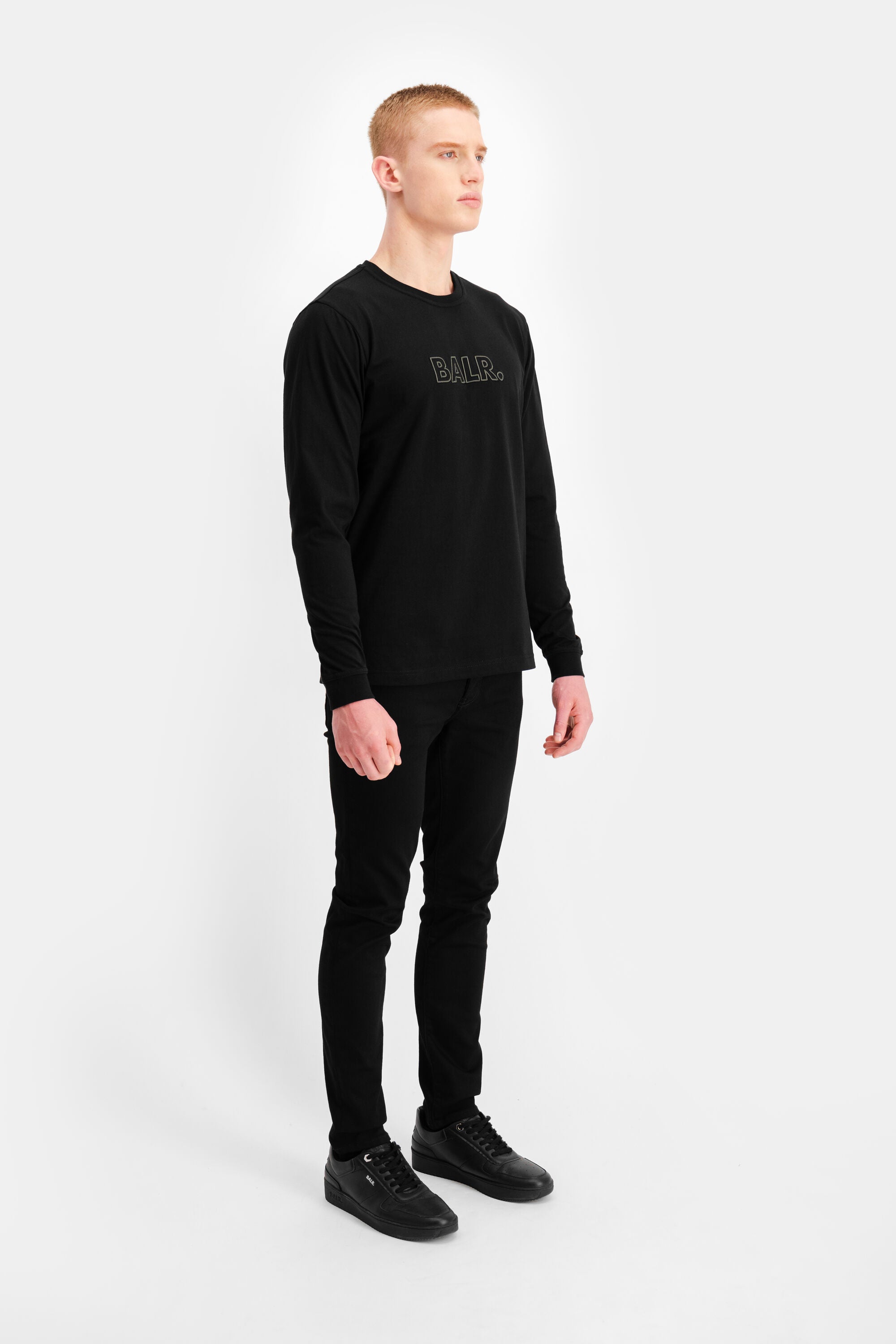 Olaf Straight Outline Long Sleeve Jet Black