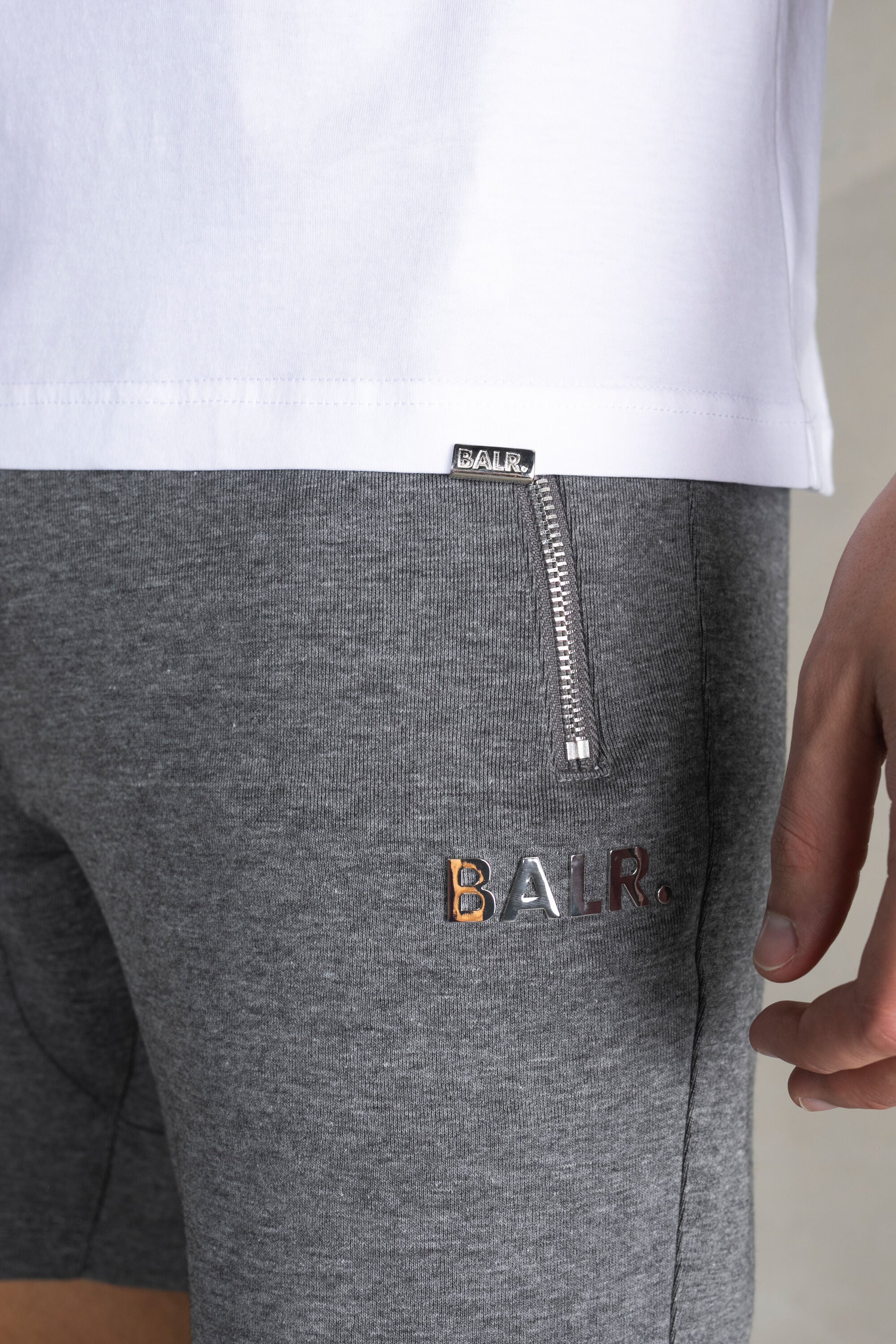 BALR. Clip de metal clásico Straight Fit Camiseta blanca brillante