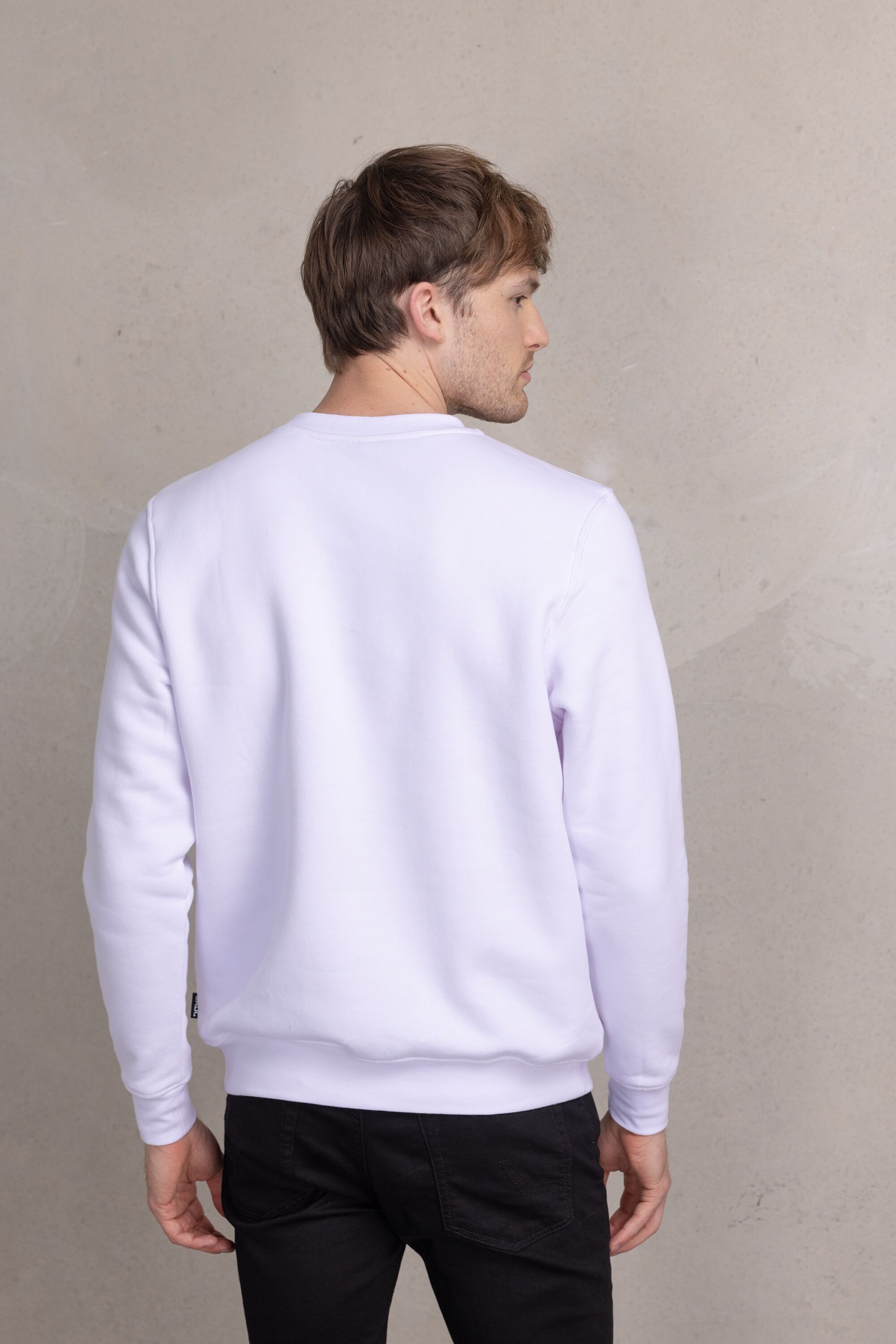 Brand Straight Crewneck Bright White/Putting Green