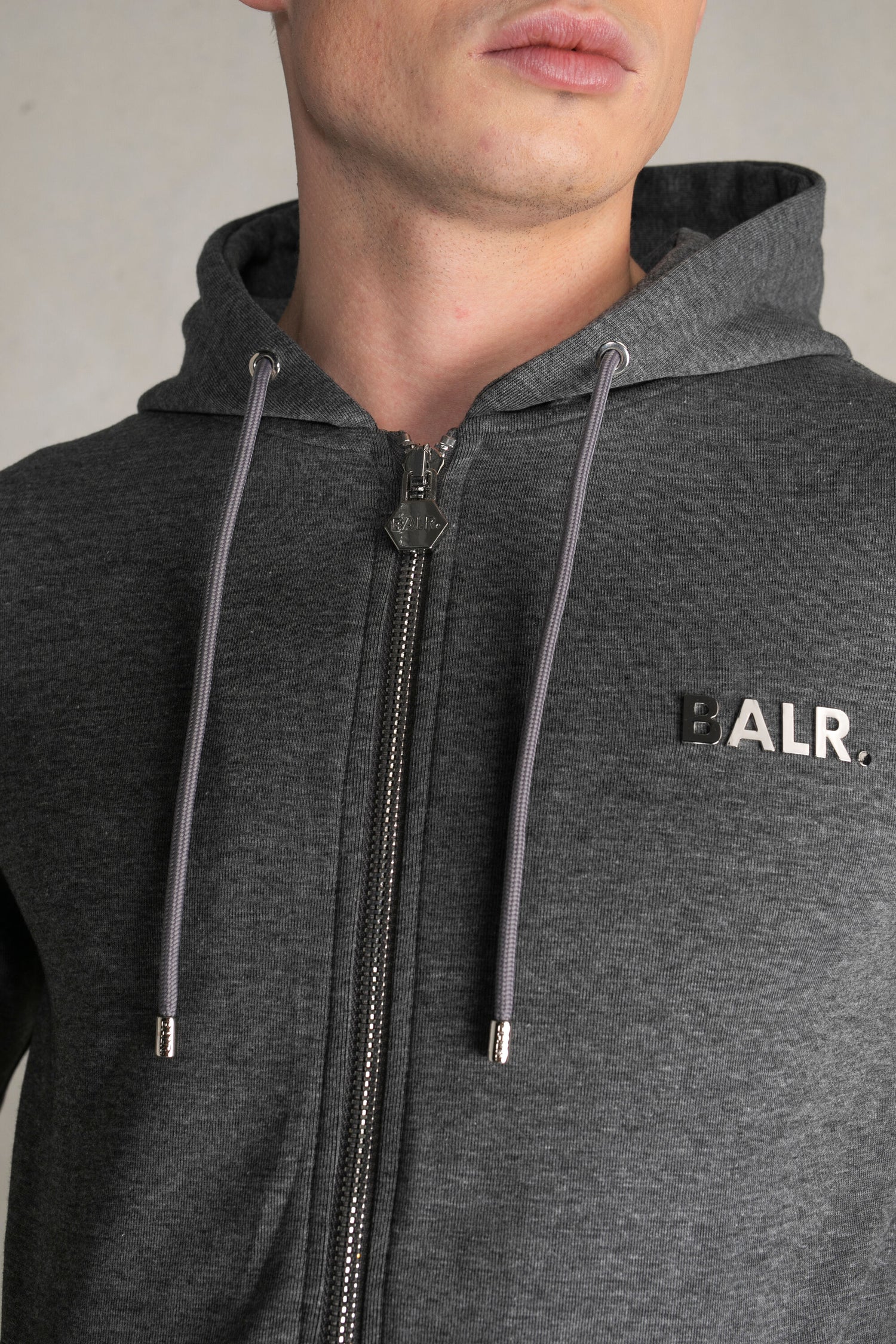 BALR / Q-SERIES ZIPPED HOODIE DARK GREY - パーカー