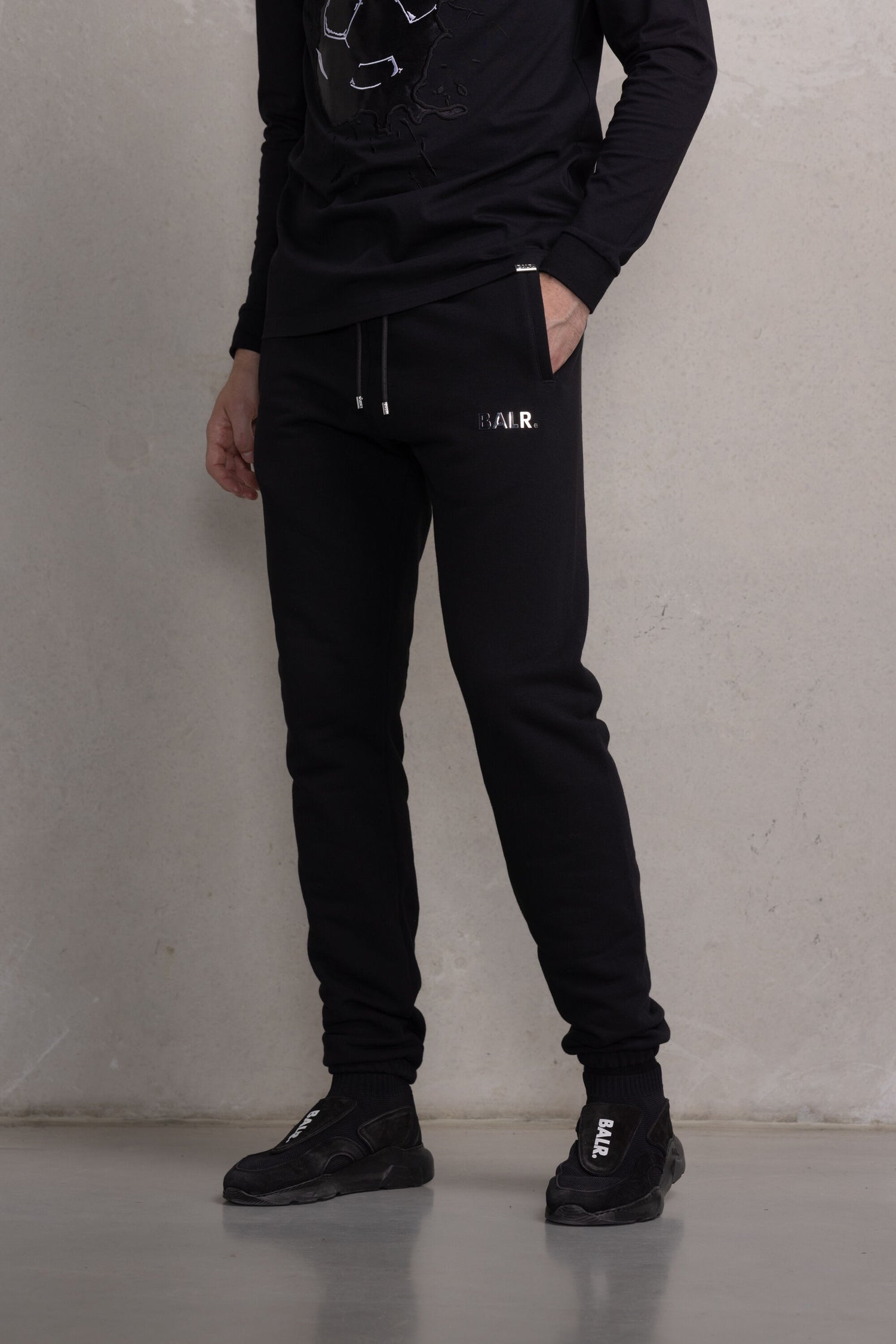 Regular Satin Football Sweatpants Jet Black – BALR.