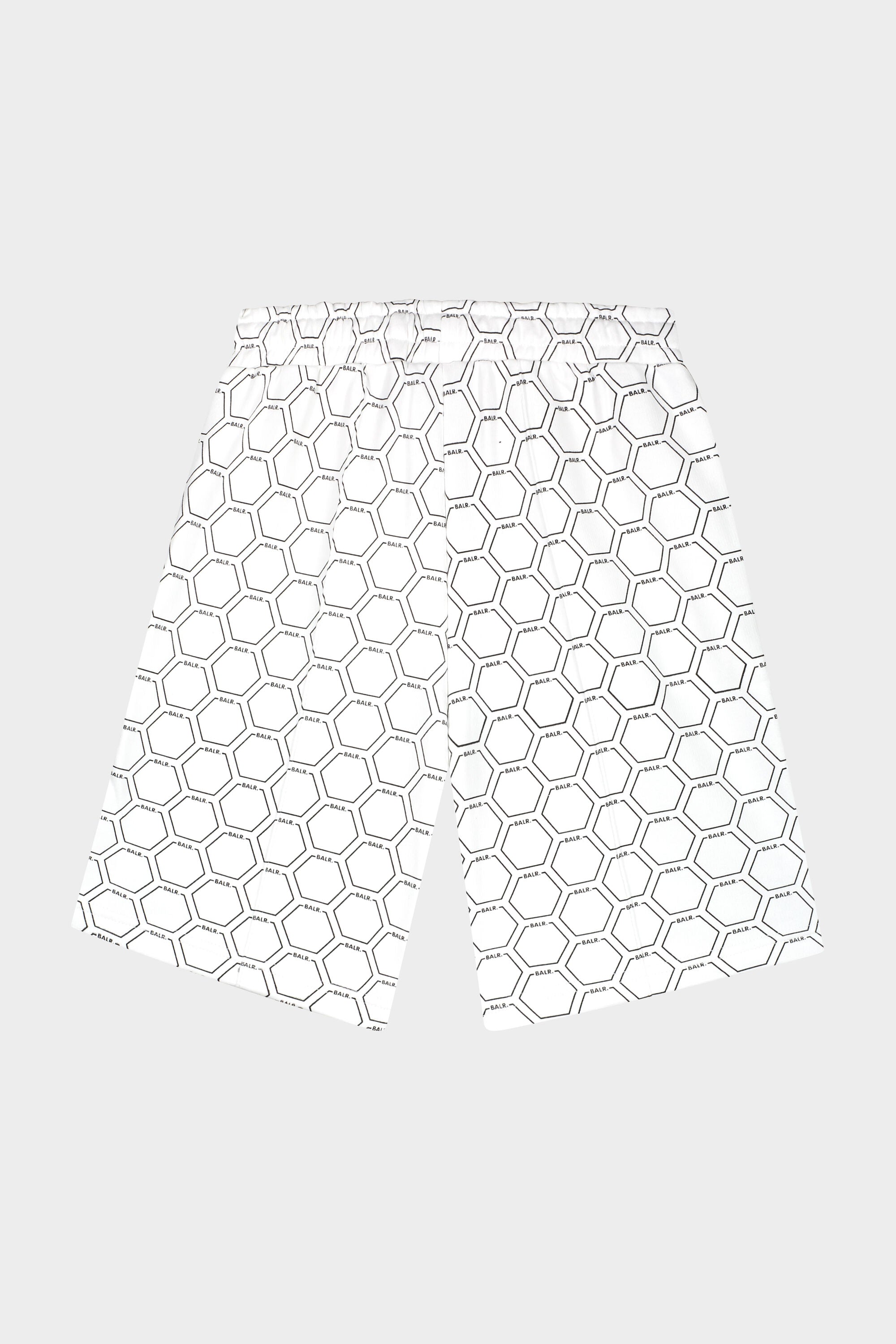 Regular Shorts Hexagon AOP Bright White/Jet Black