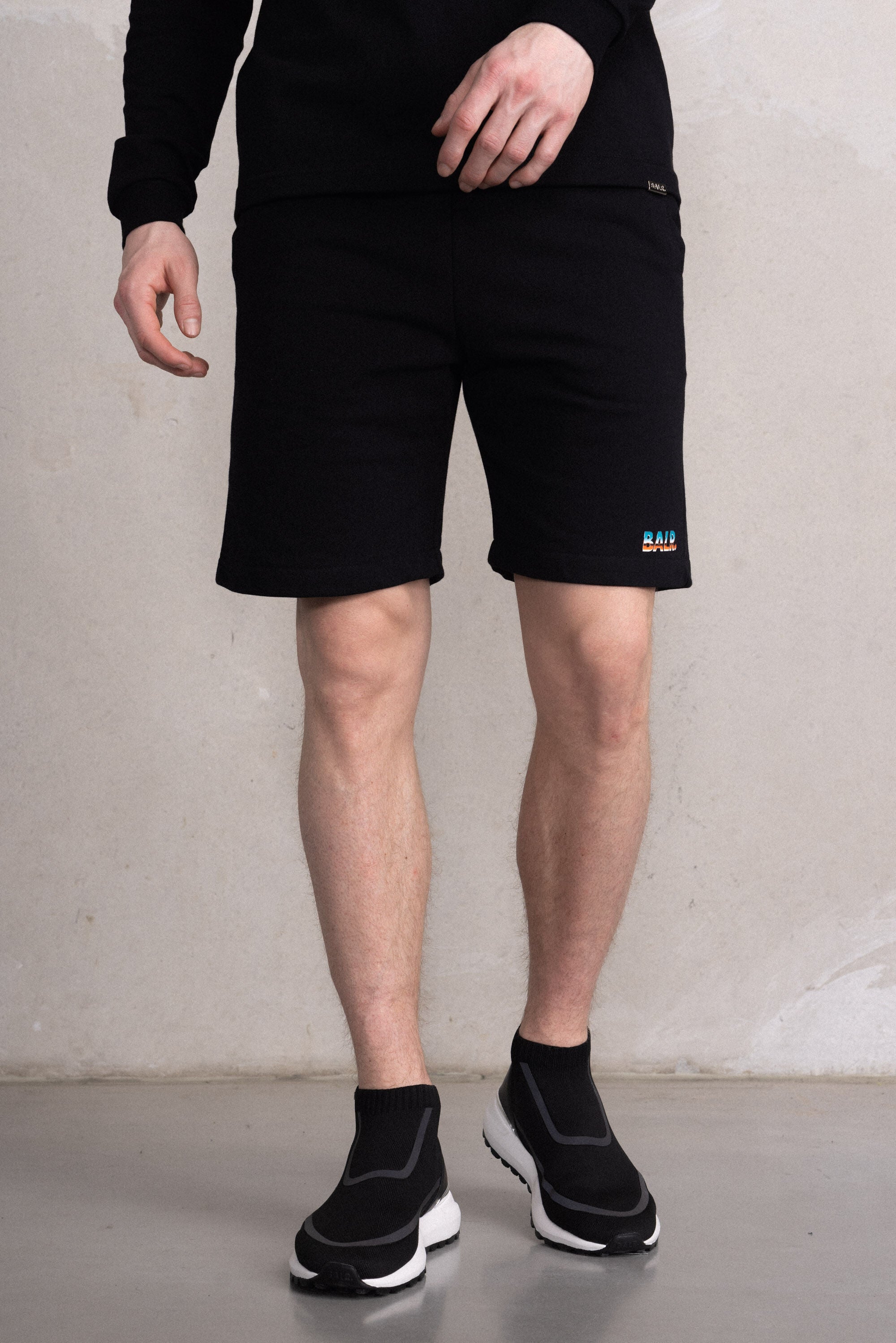 Tony Regular Chrome Sweat Shorts Jet Black