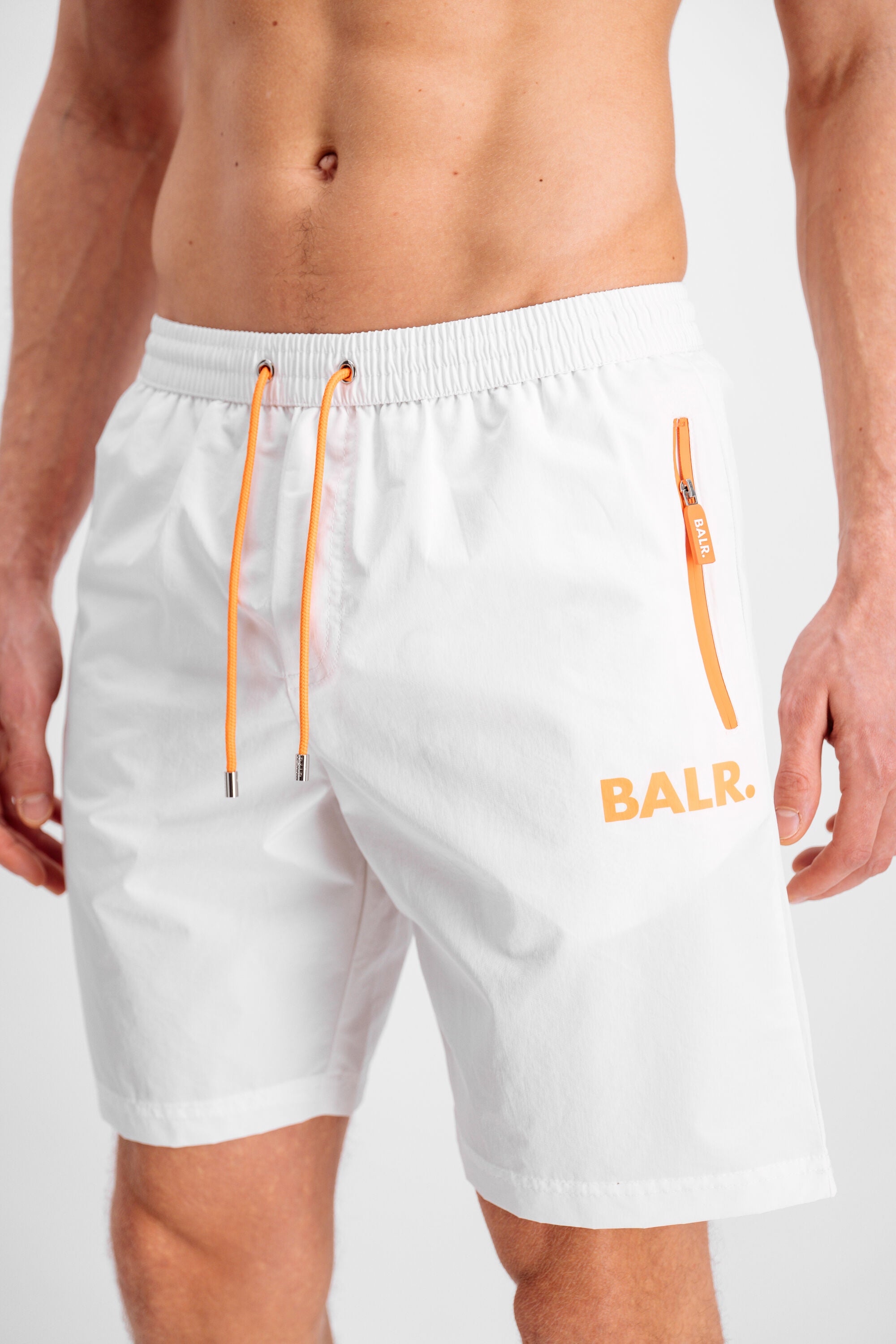 Rubber Badge Board Shorts White