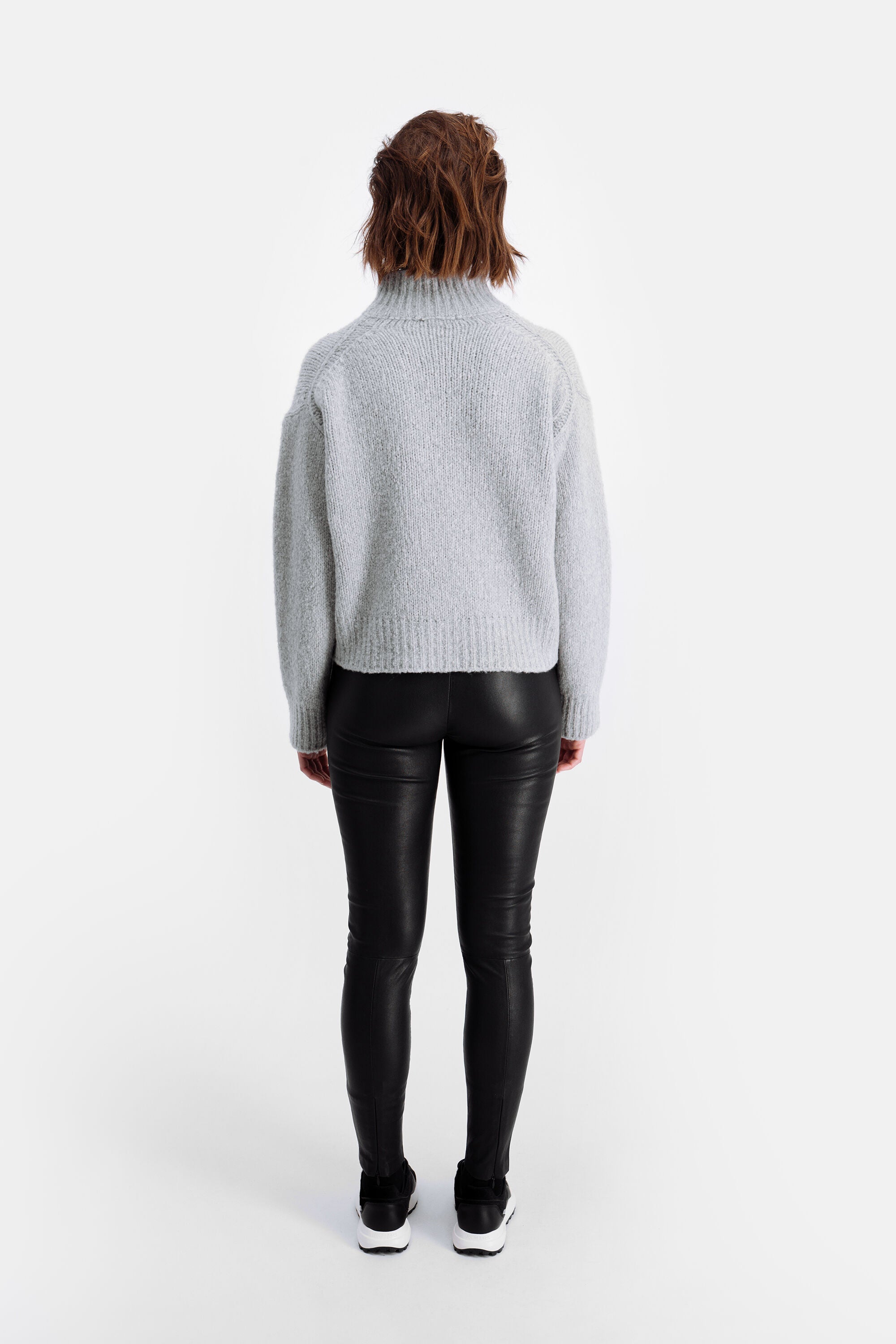 Kelly Loose Turtleneck Gray Gray Heather